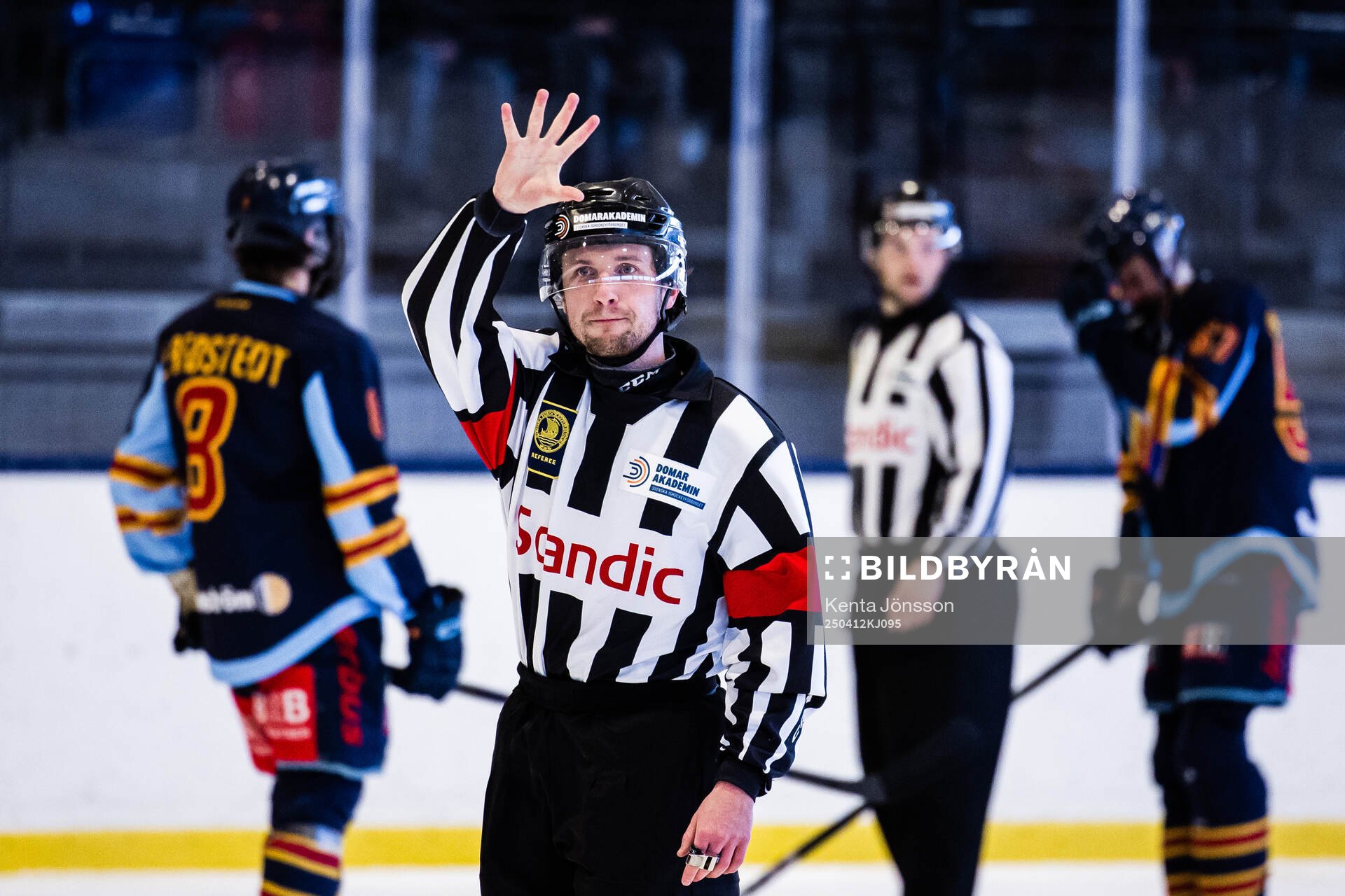 Huvuddomare Edvard Lindström i aktion