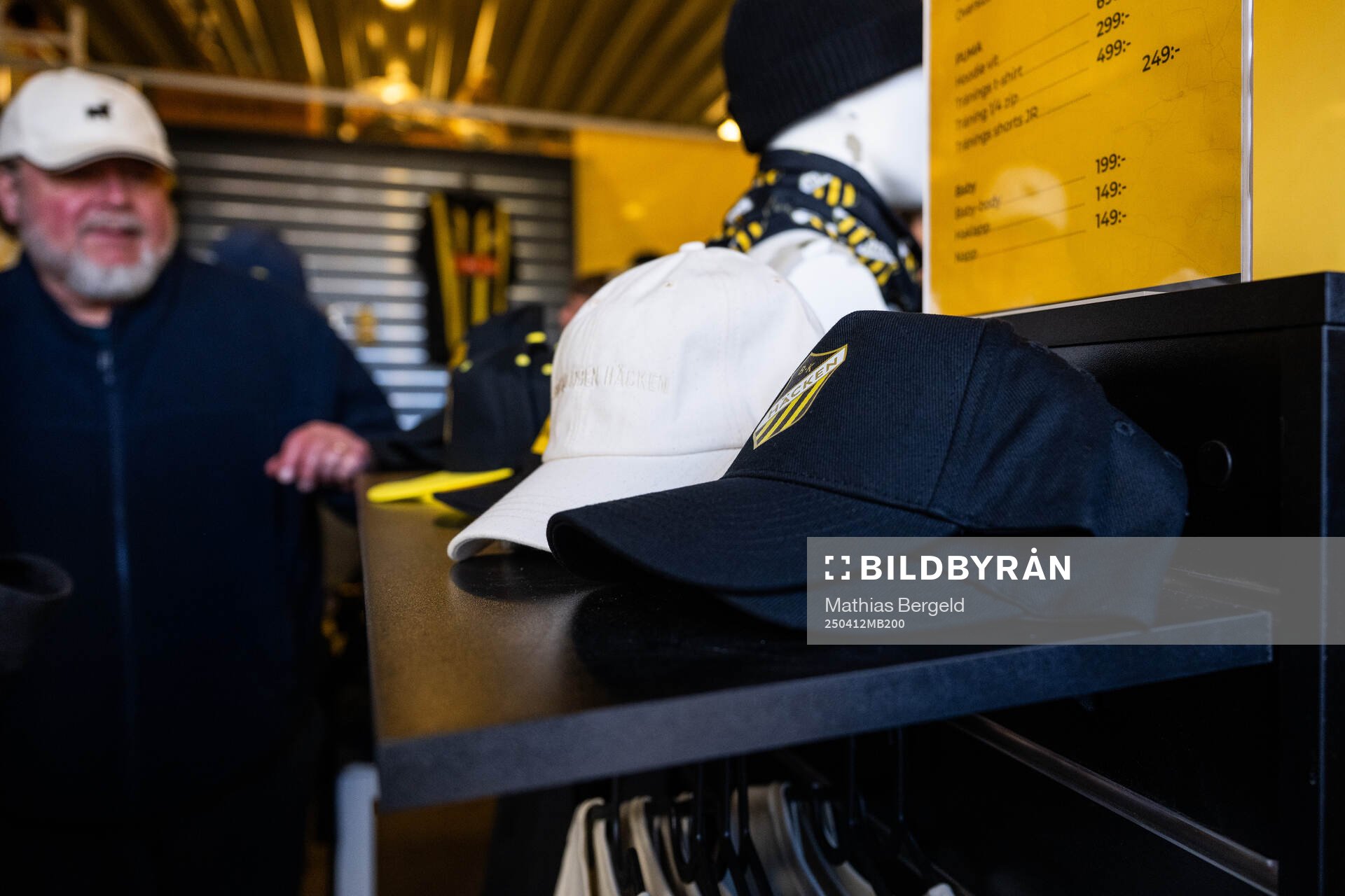 Kepsar i en shop i halvtid