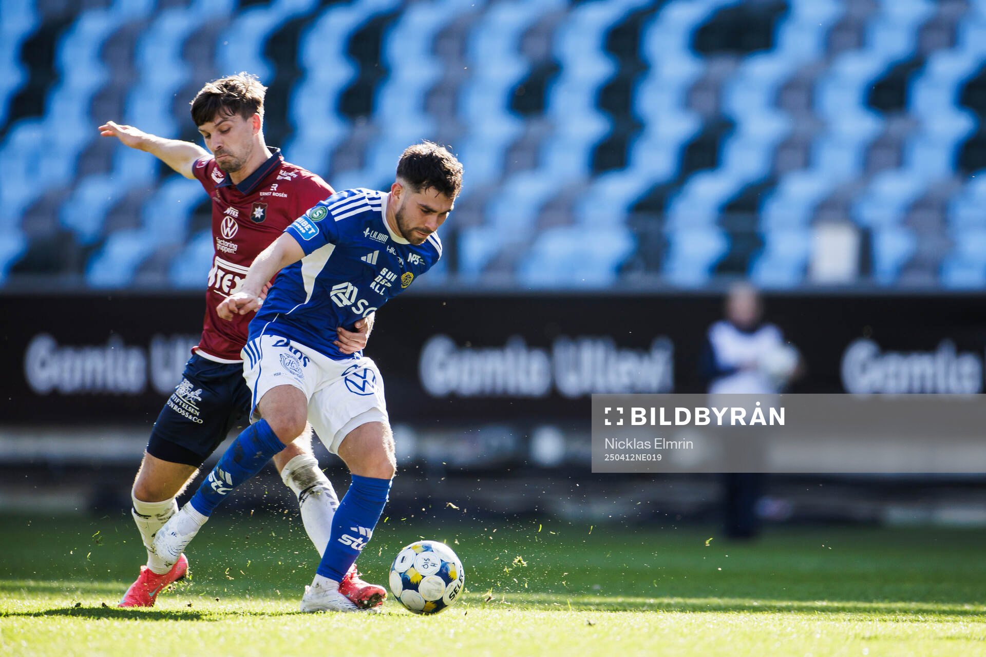 GIF Sundsvalls Marcelo Palomino och Örgrytes Daniel Paulson