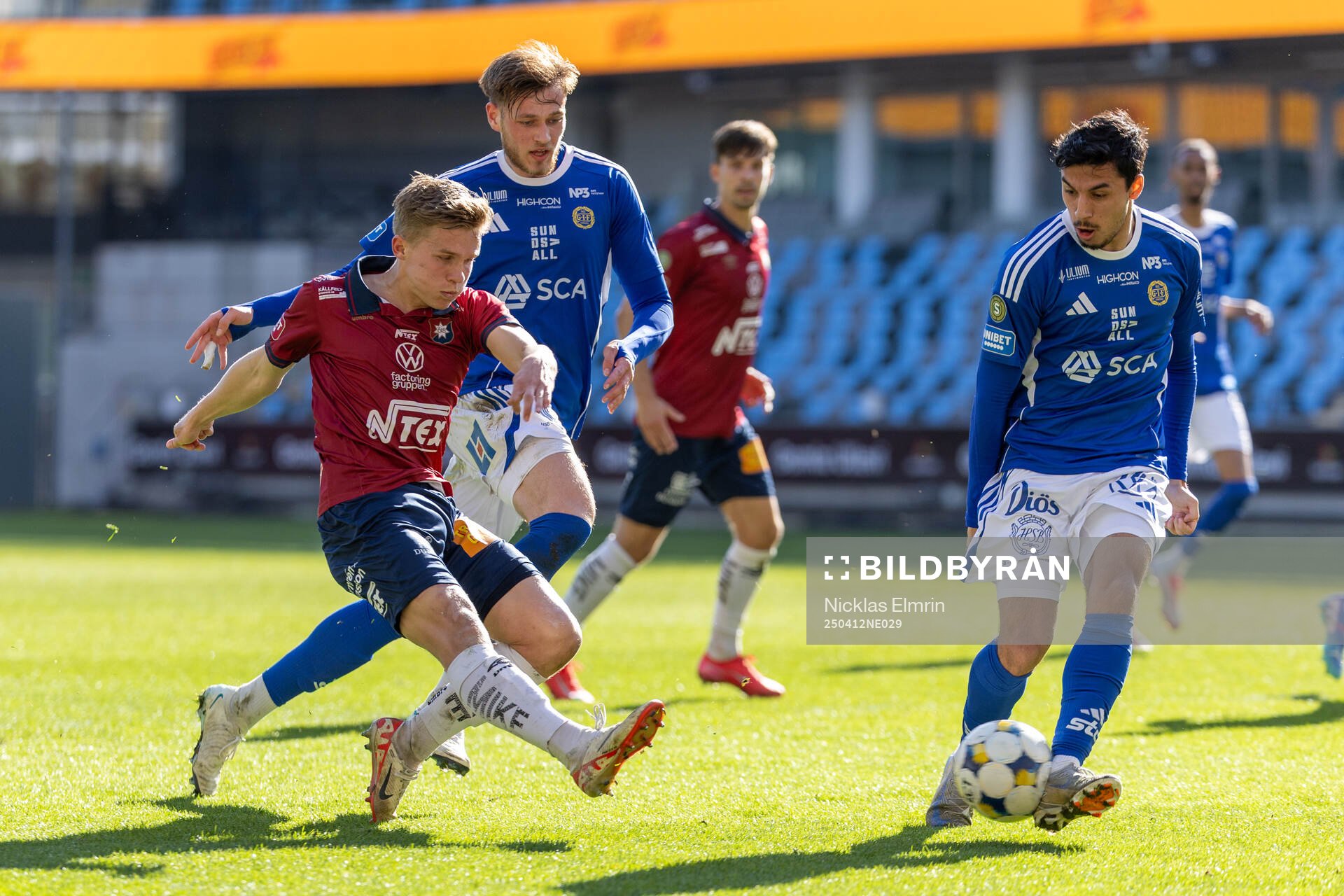 Örgrytes Isak Dahlqvist under fotbollsmatchen i Superettan mellan Örgryte och GIF Sundsvall den 12 april 2025 i Göteborg. 