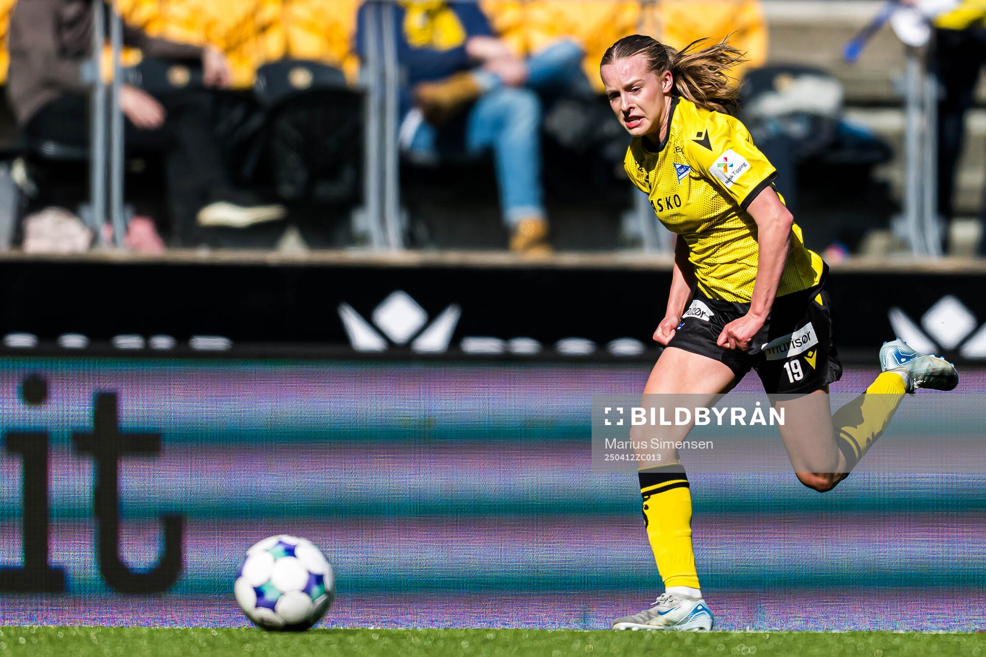 Johanna Fedeler of Start during the 1. division football match between Start and Haugesund on April 12, 2025 in Kristiansand.
