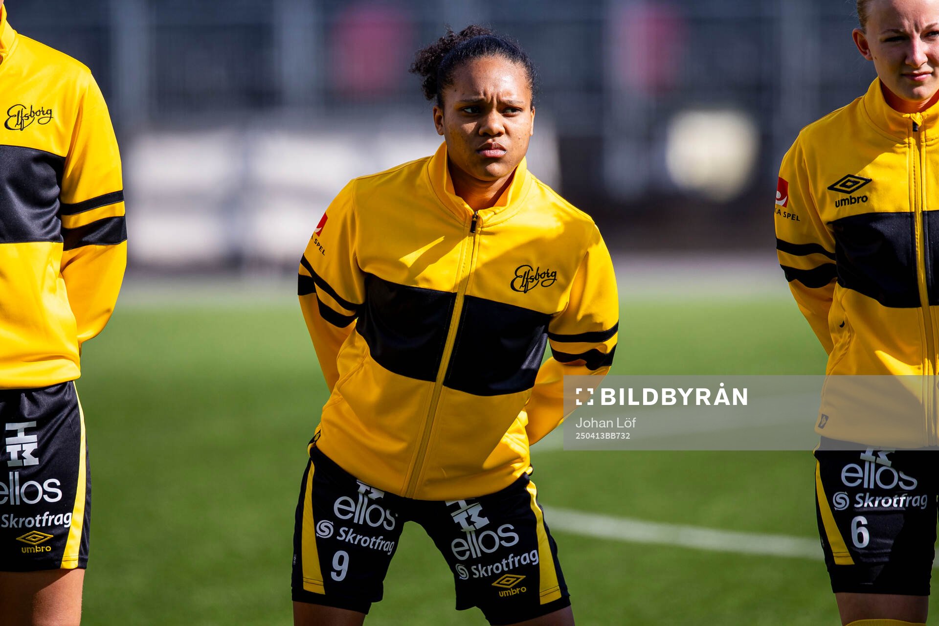 Elfsborgs Vanessa Lopez innan fotbollsmatchen i Elitettan