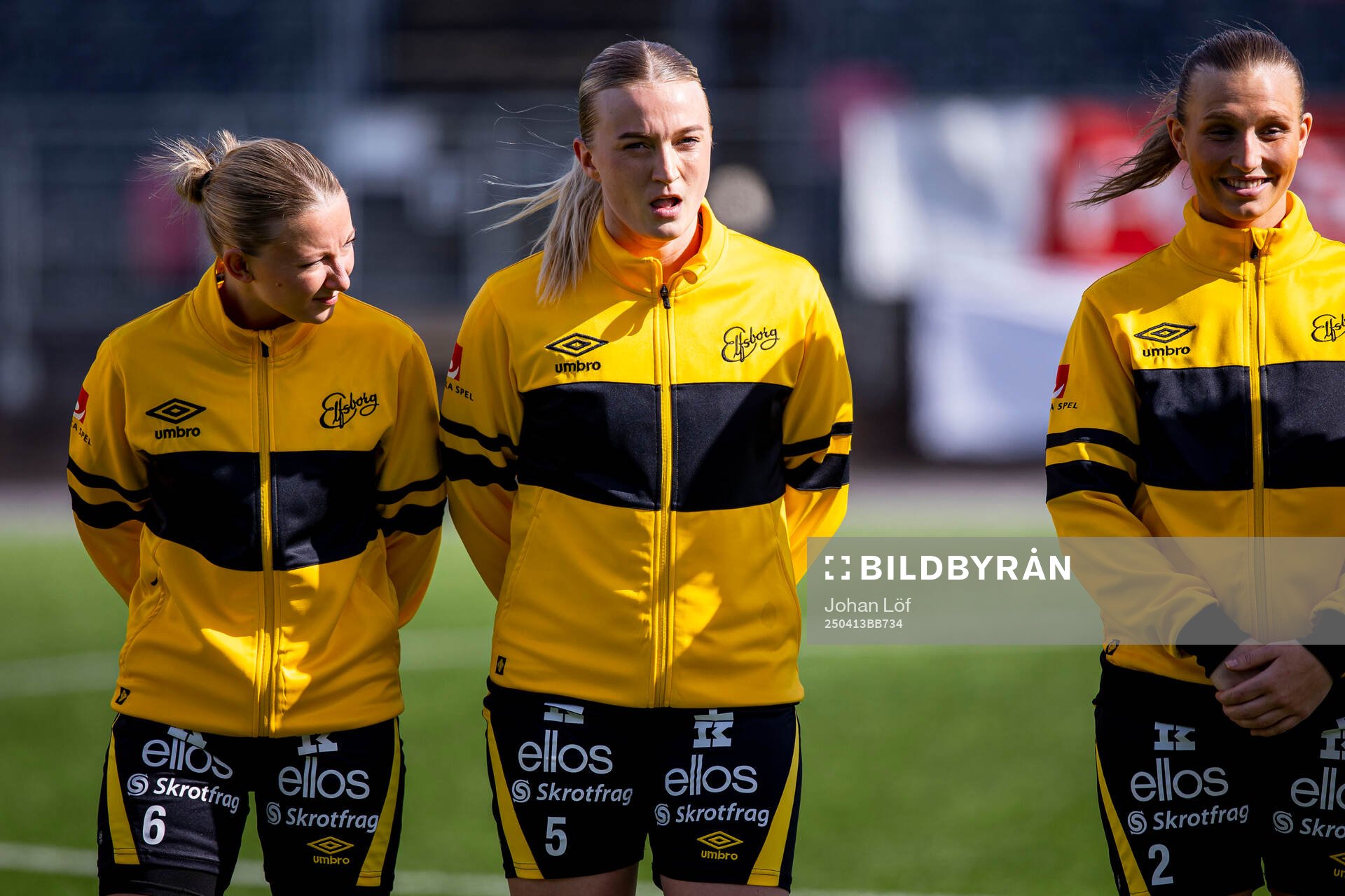 Elfsborgs Frida Elofsson innan fotbollsmatchen i Elitettan