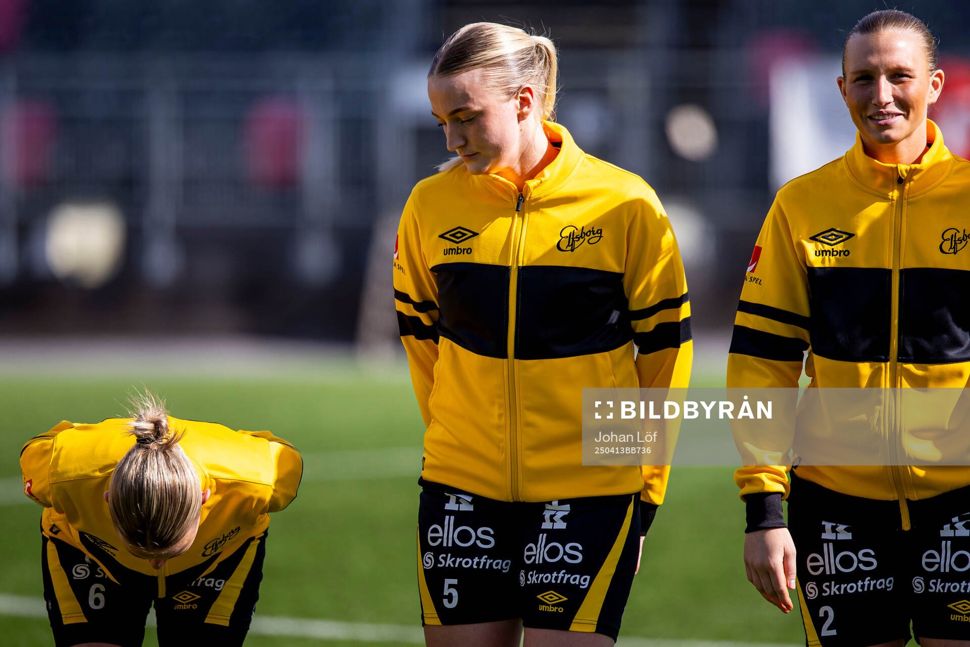 Elfsborgs Frida Elofsson innan fotbollsmatchen i Elitettan