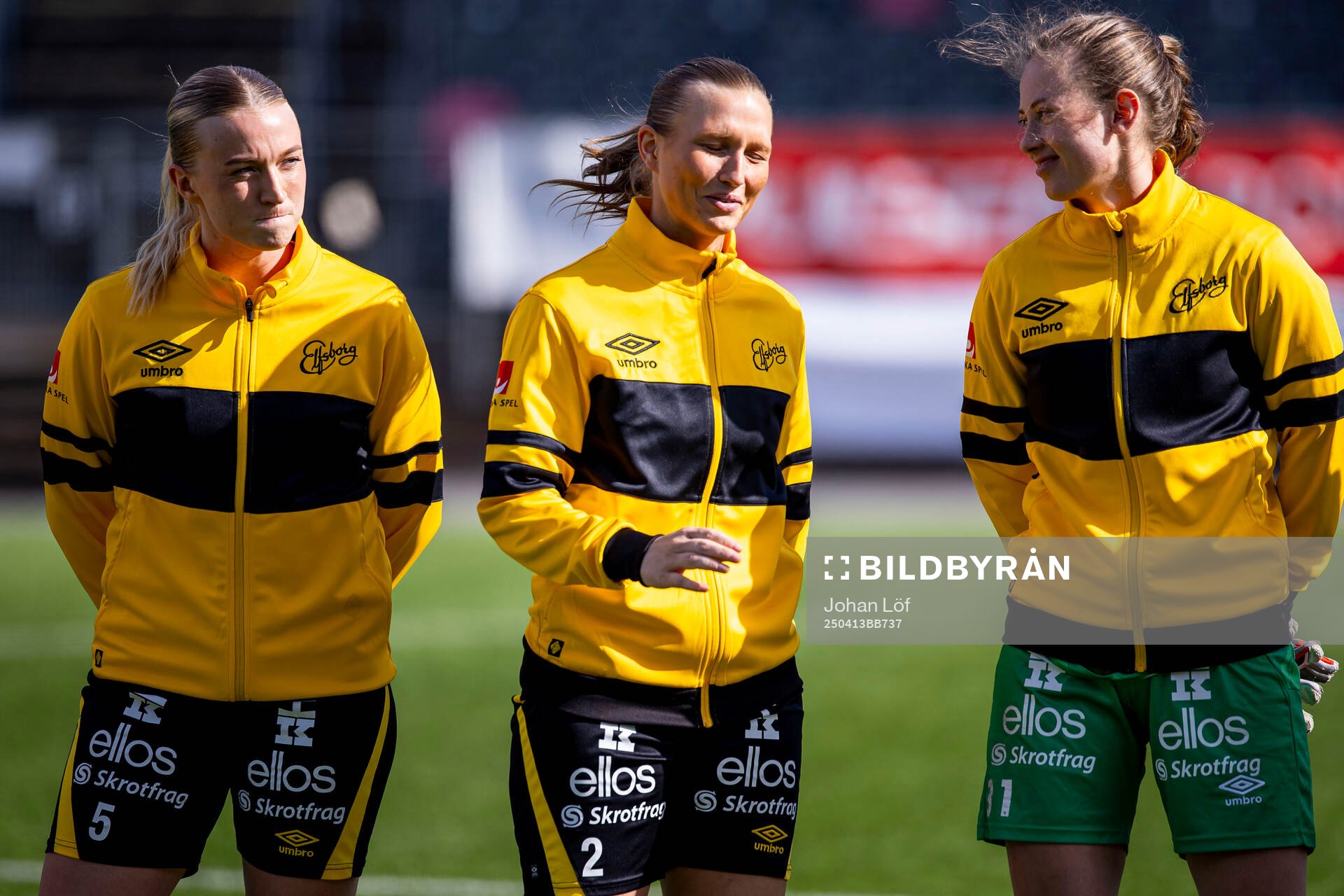 Elfsborgs Selma Berggren innan fotbollsmatchen i Elitettan