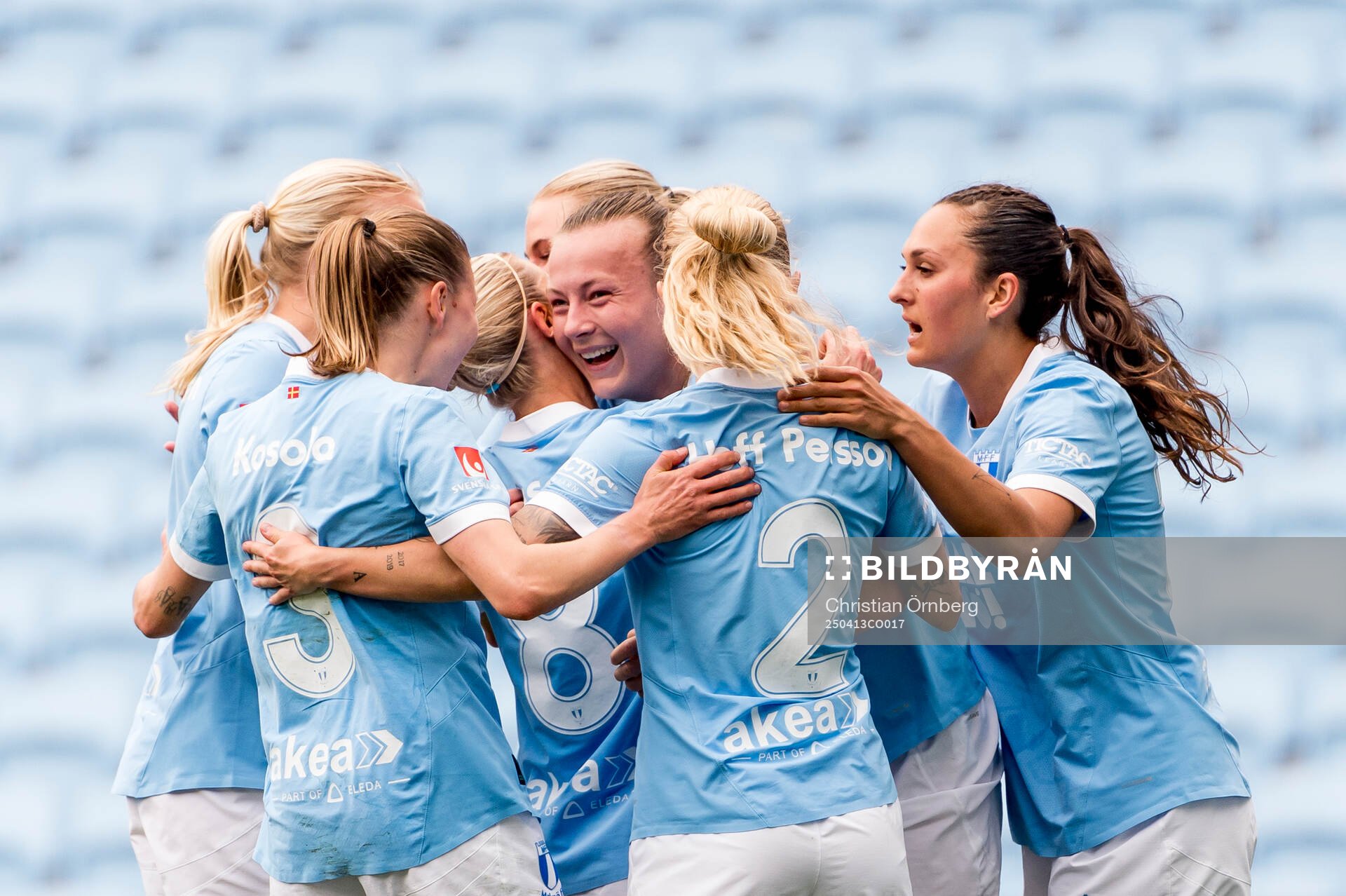 Malmö FFs Sara Kanutte Sørensen Fornes jublar med