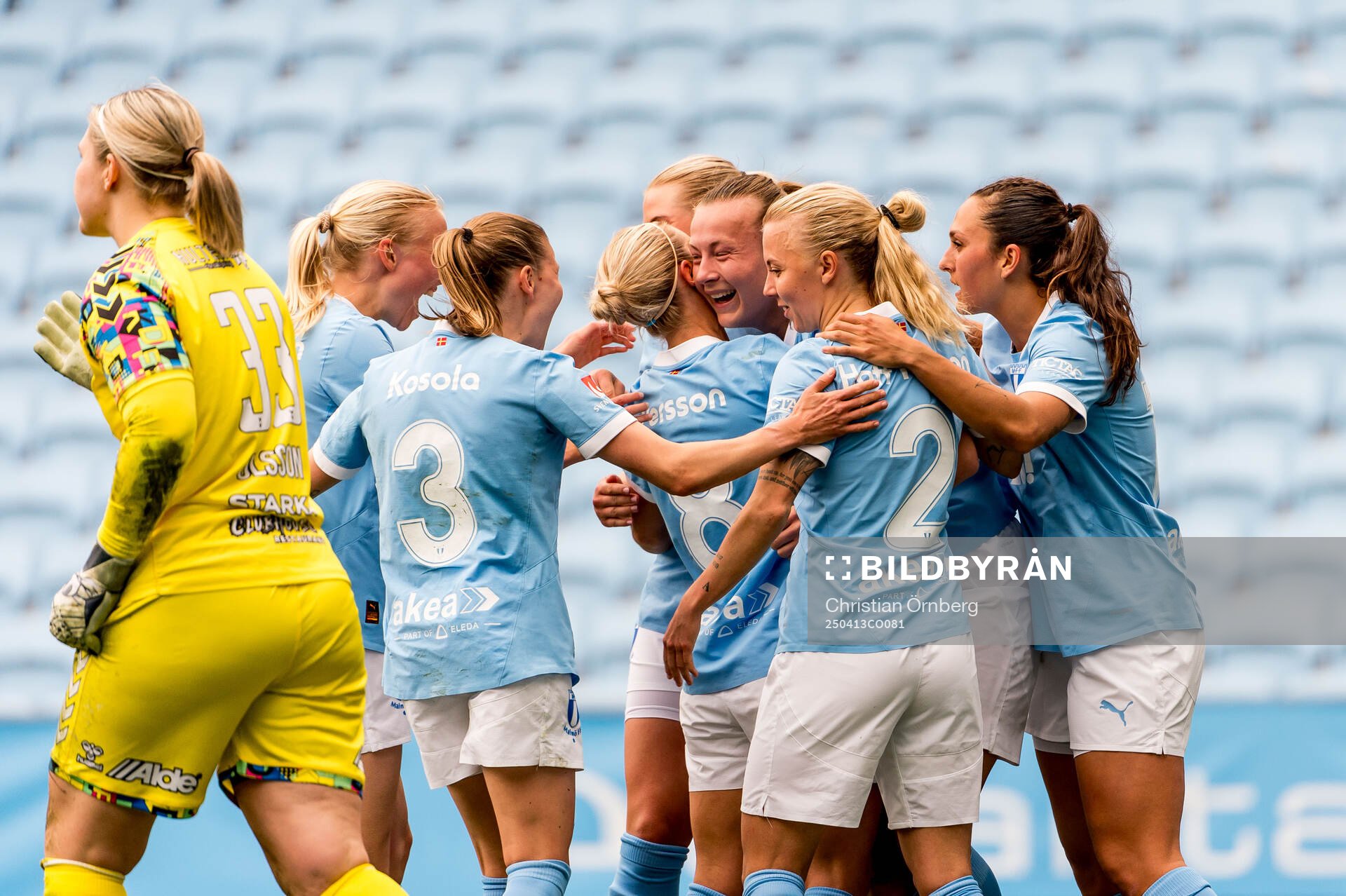 Malmö FFs Sara Kanutte Sørensen Fornes jublar