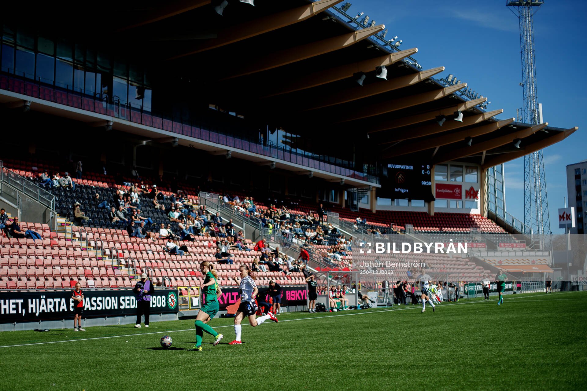 Generel vy över fotbollsmatchen i Elitettan mellan Örebro