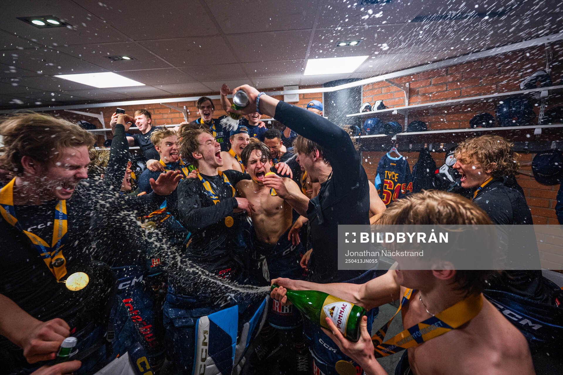Djurgårdens spelare jublar