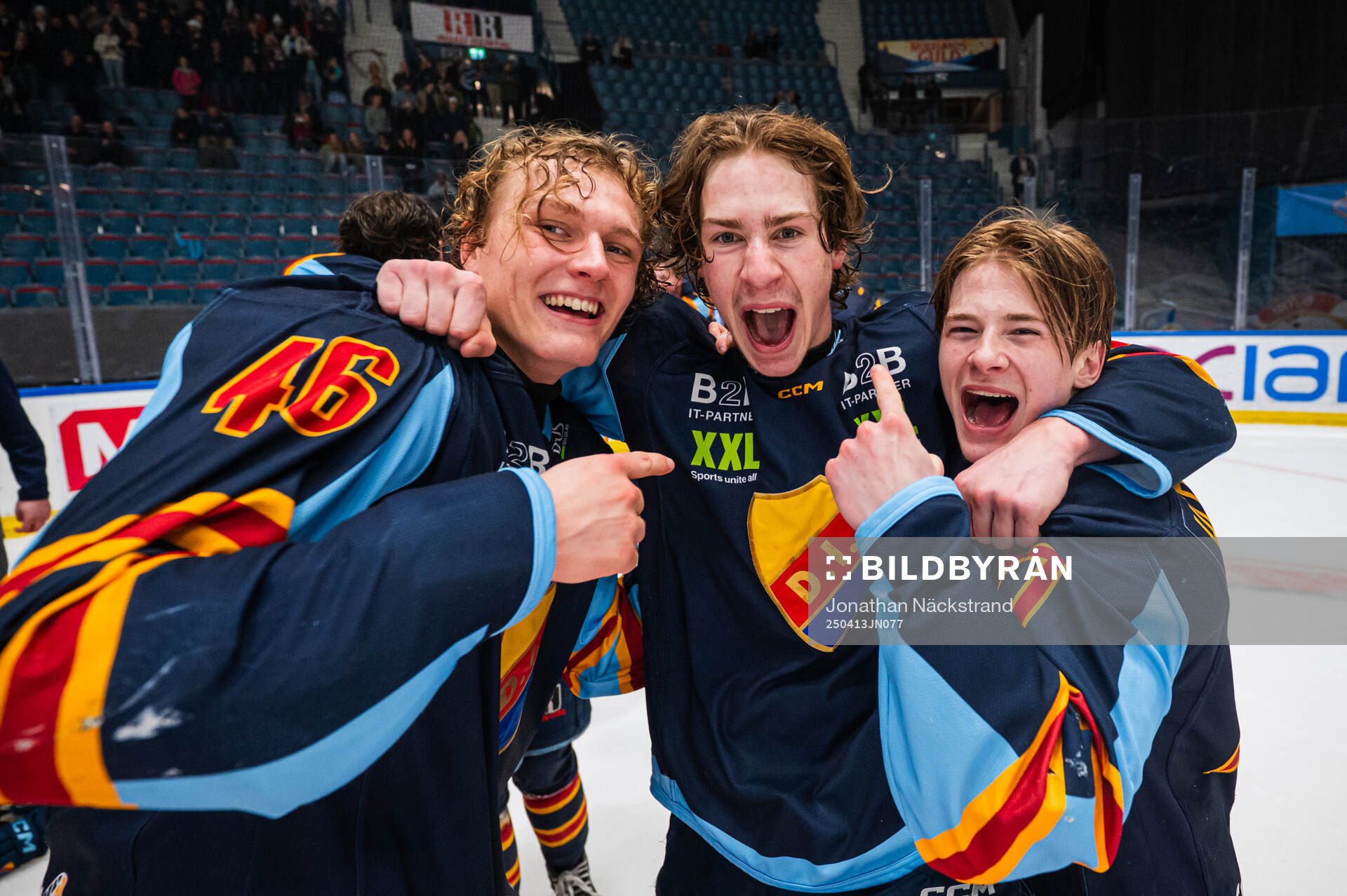 Djurgårdens Ruben Westerling, Eric Nilson  och Viktor