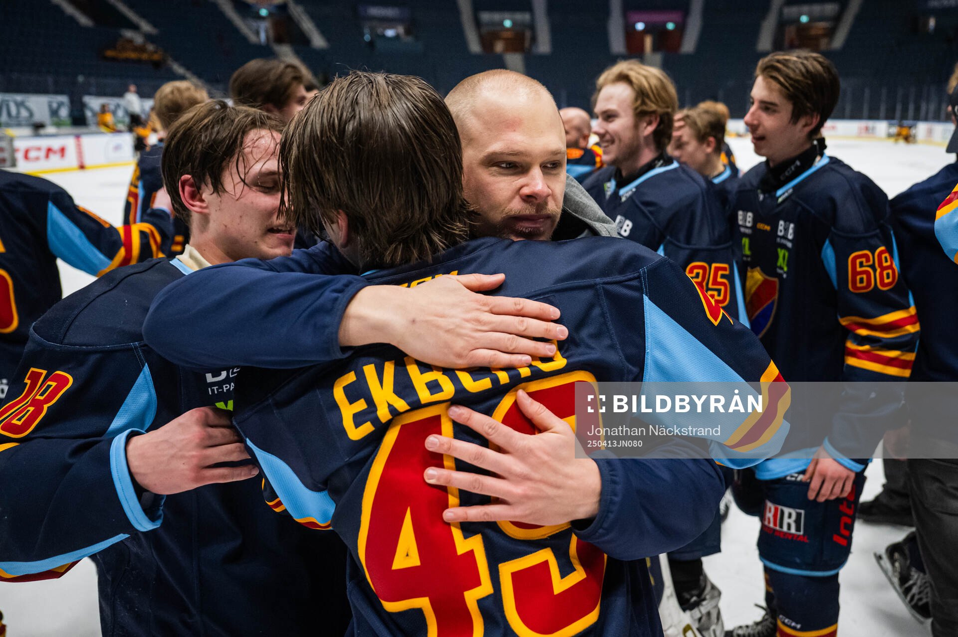 Djurgårdens tränare Nicklas Magnusson och Egon Ekberg