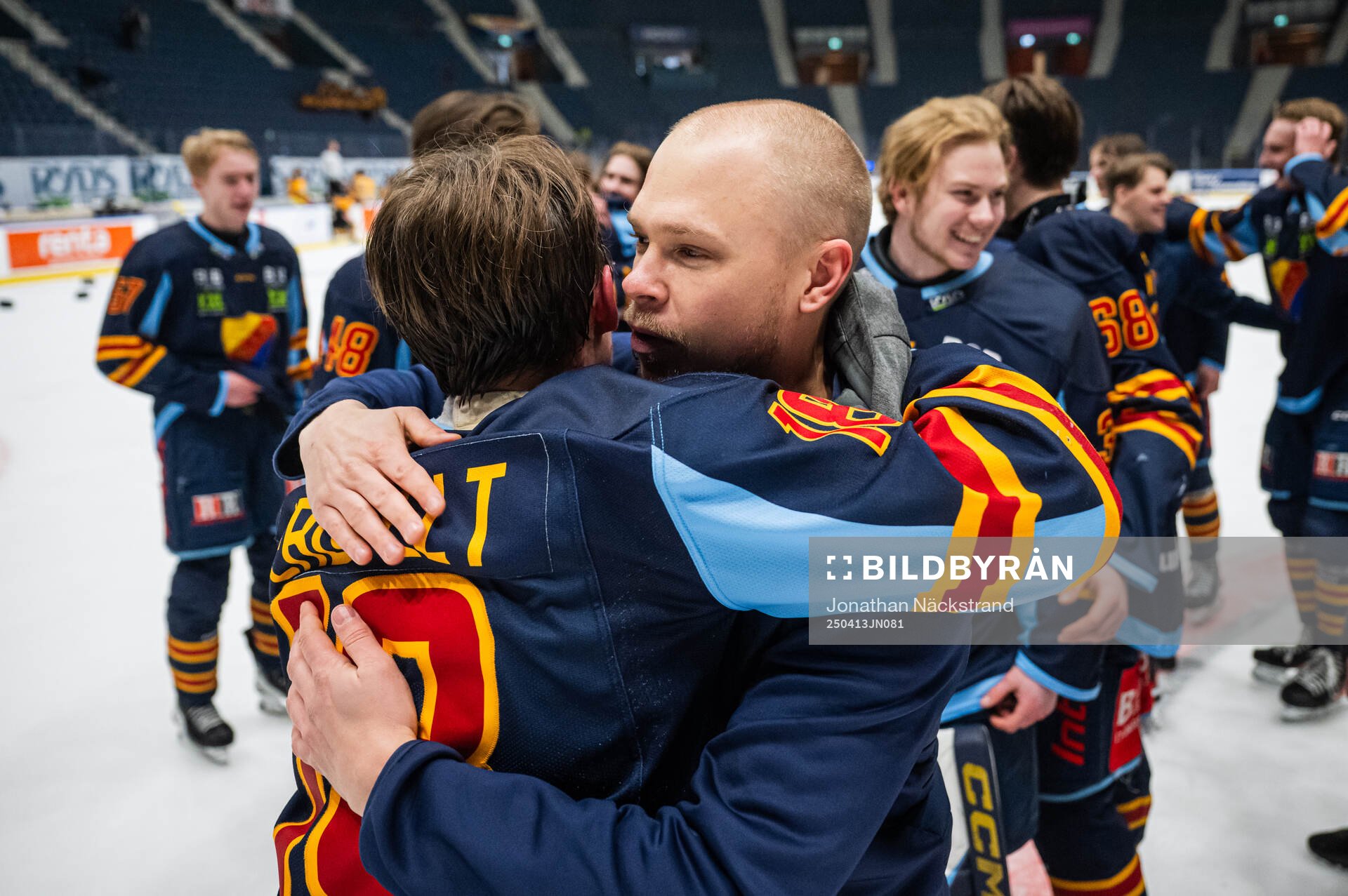 Djurgårdens tränare Nicklas Magnusson och Vilton Ferdfelt