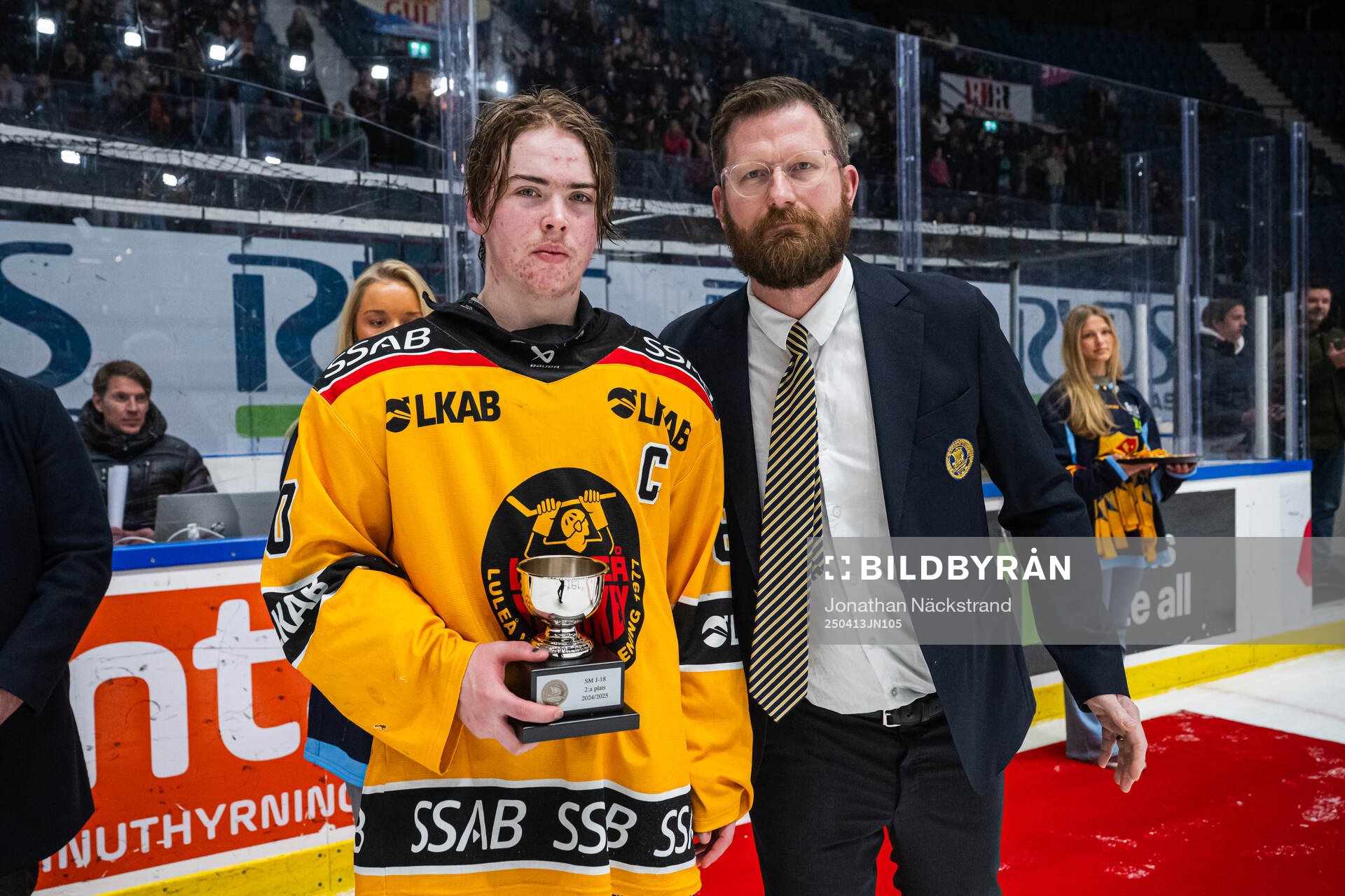 Luleås Vilmer Tammilehto och Mathias Tegnér, ordförande