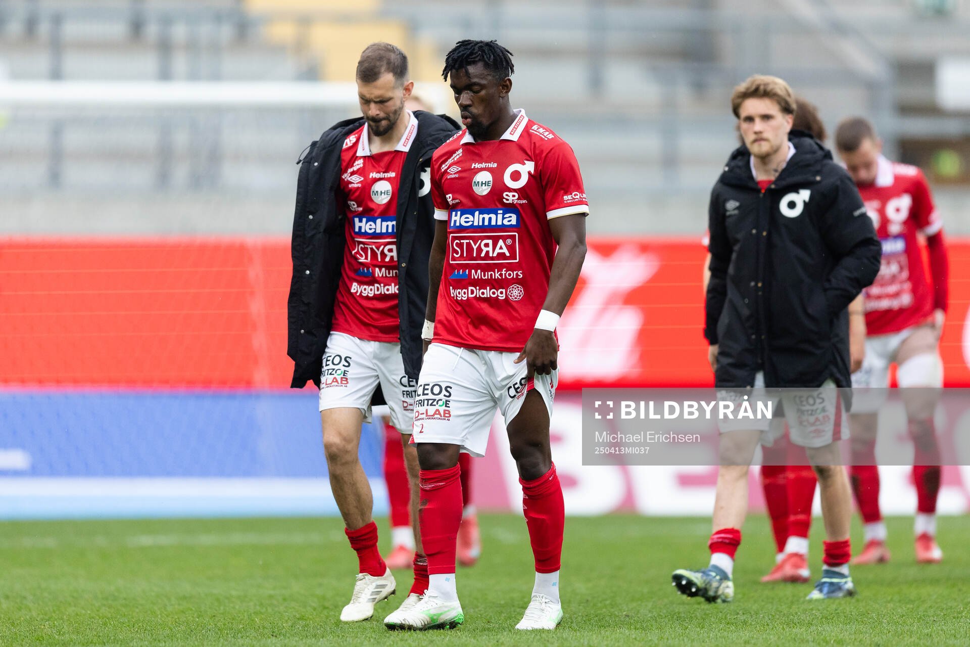 Degerfors Sebastian Ohlsson och Mamadouba Diaby  deppar