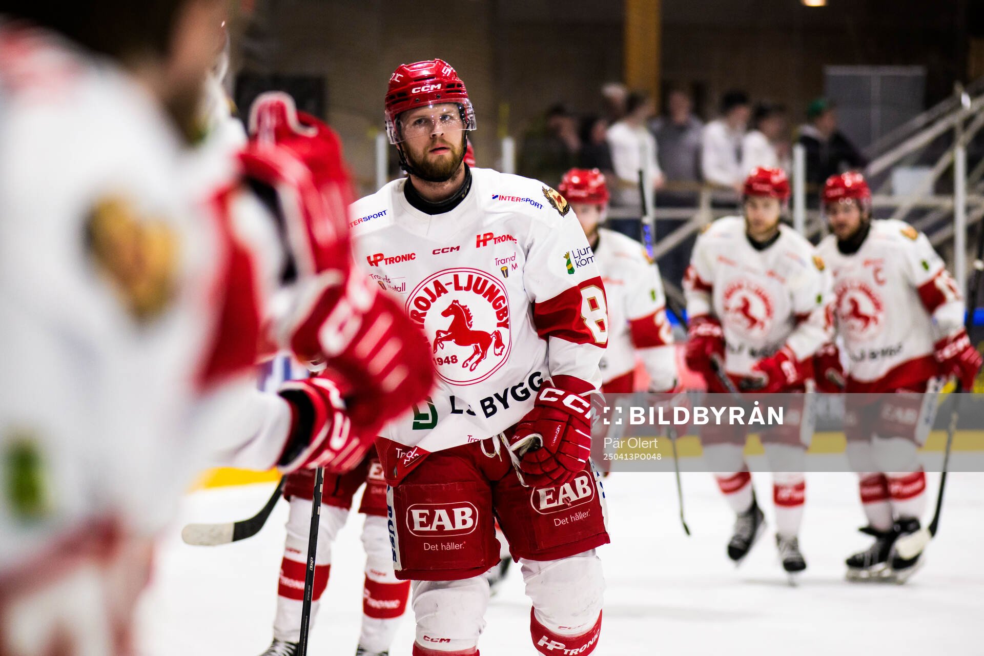 Troja/Ljungbys Filip Forsmark jublar