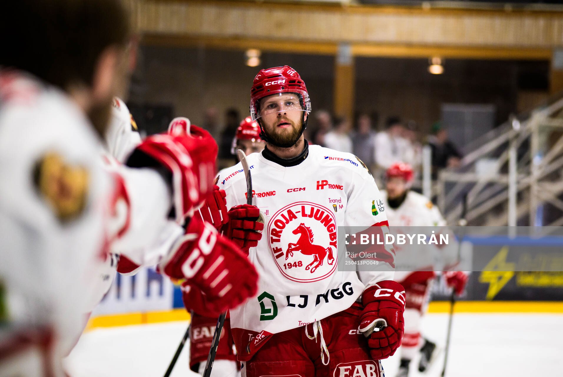 Troja/Ljungbys Filip Forsmark jublar
