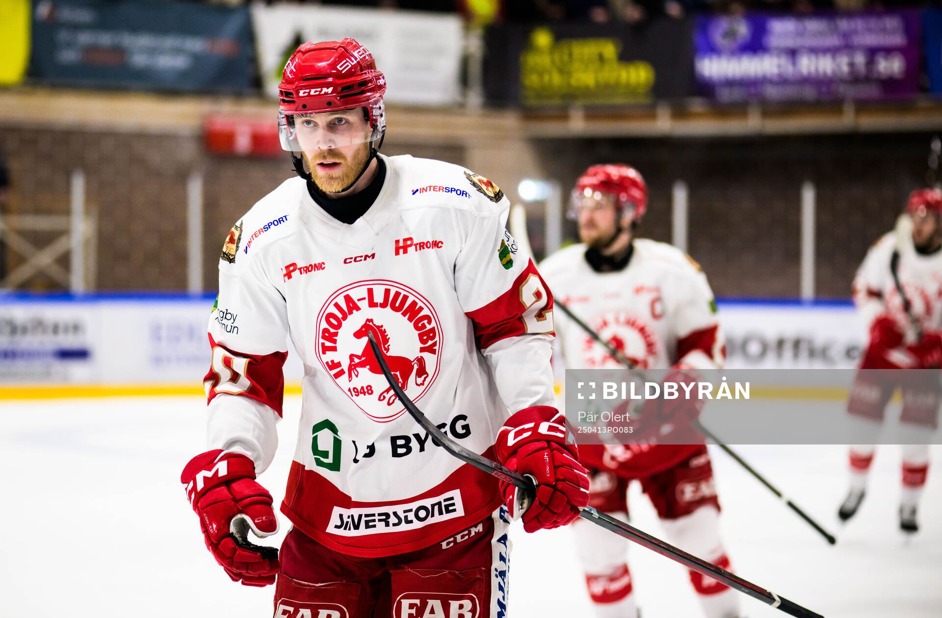 Troja/Ljungbys Filip Lennström jublar