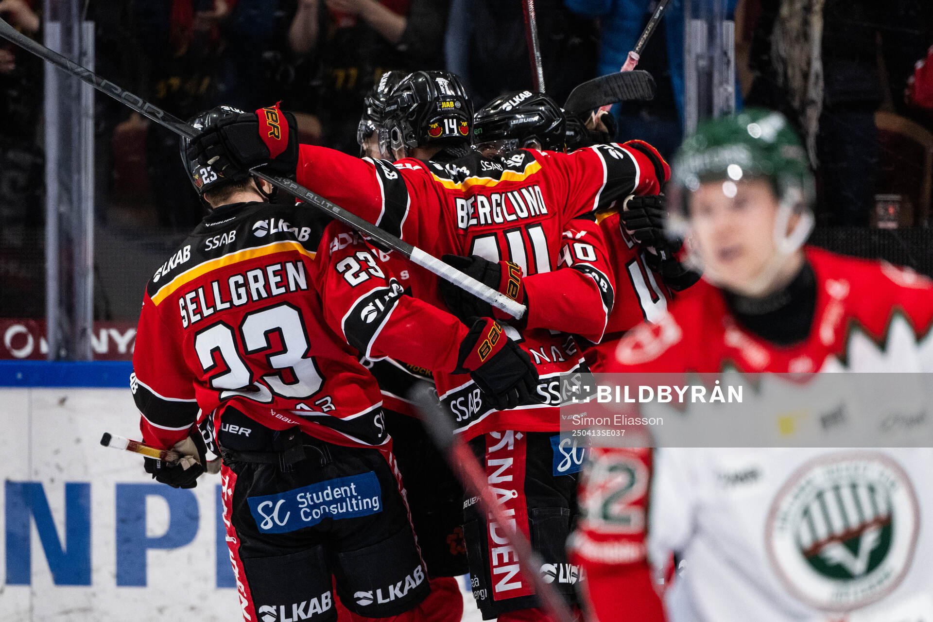 Luleås spelare jublar