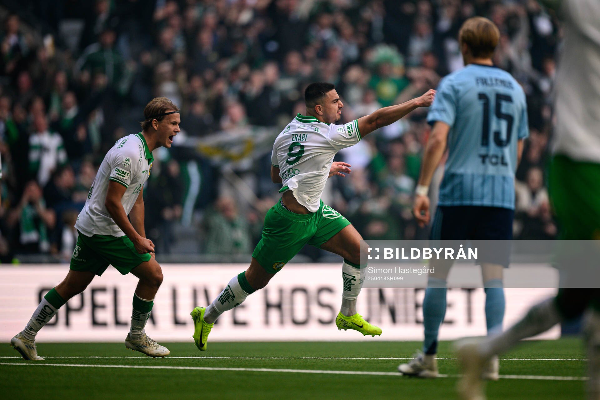 Hammarbys Jusef Erabi jublar