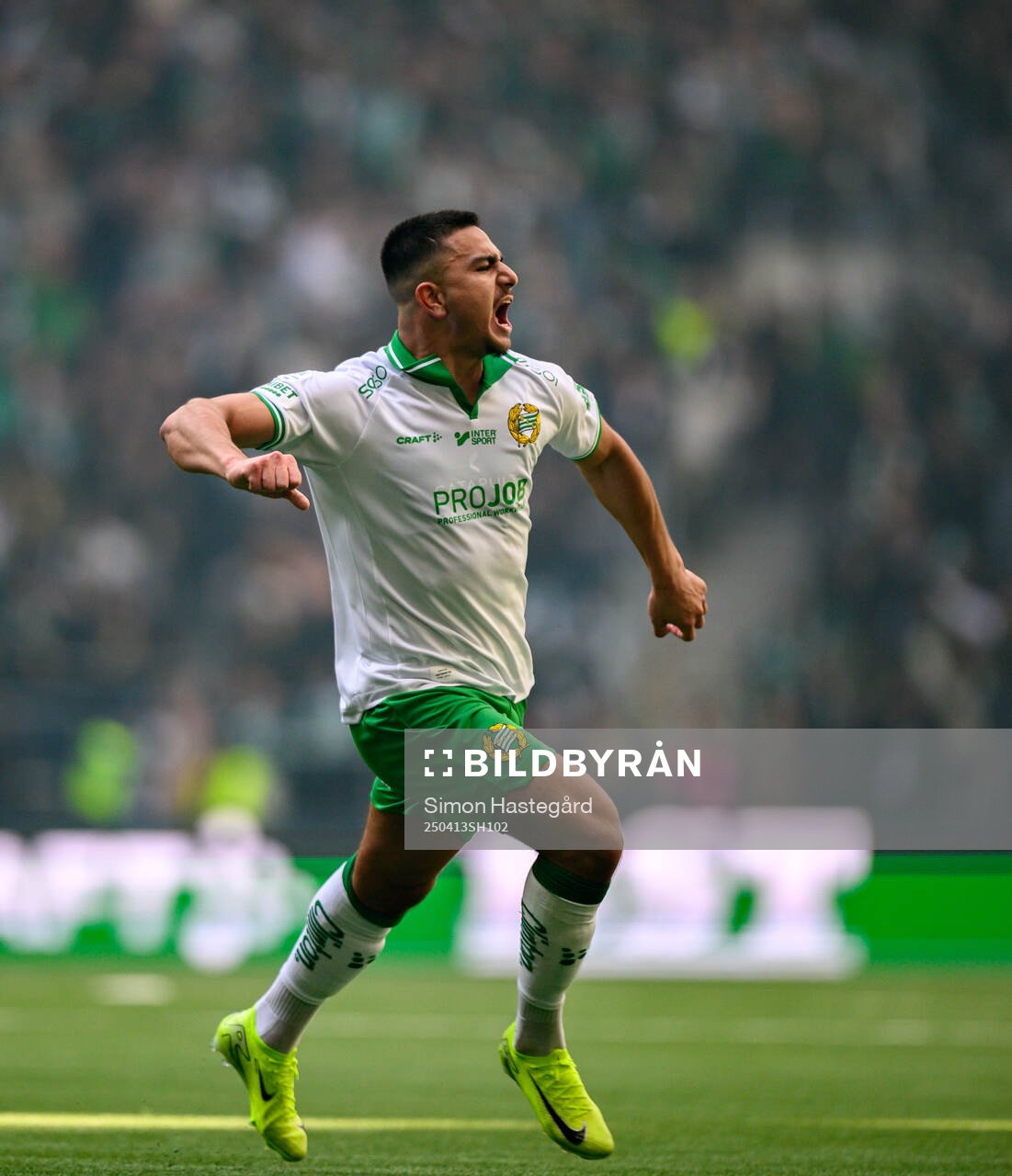 Hammarbys Jusef Erabi jublar