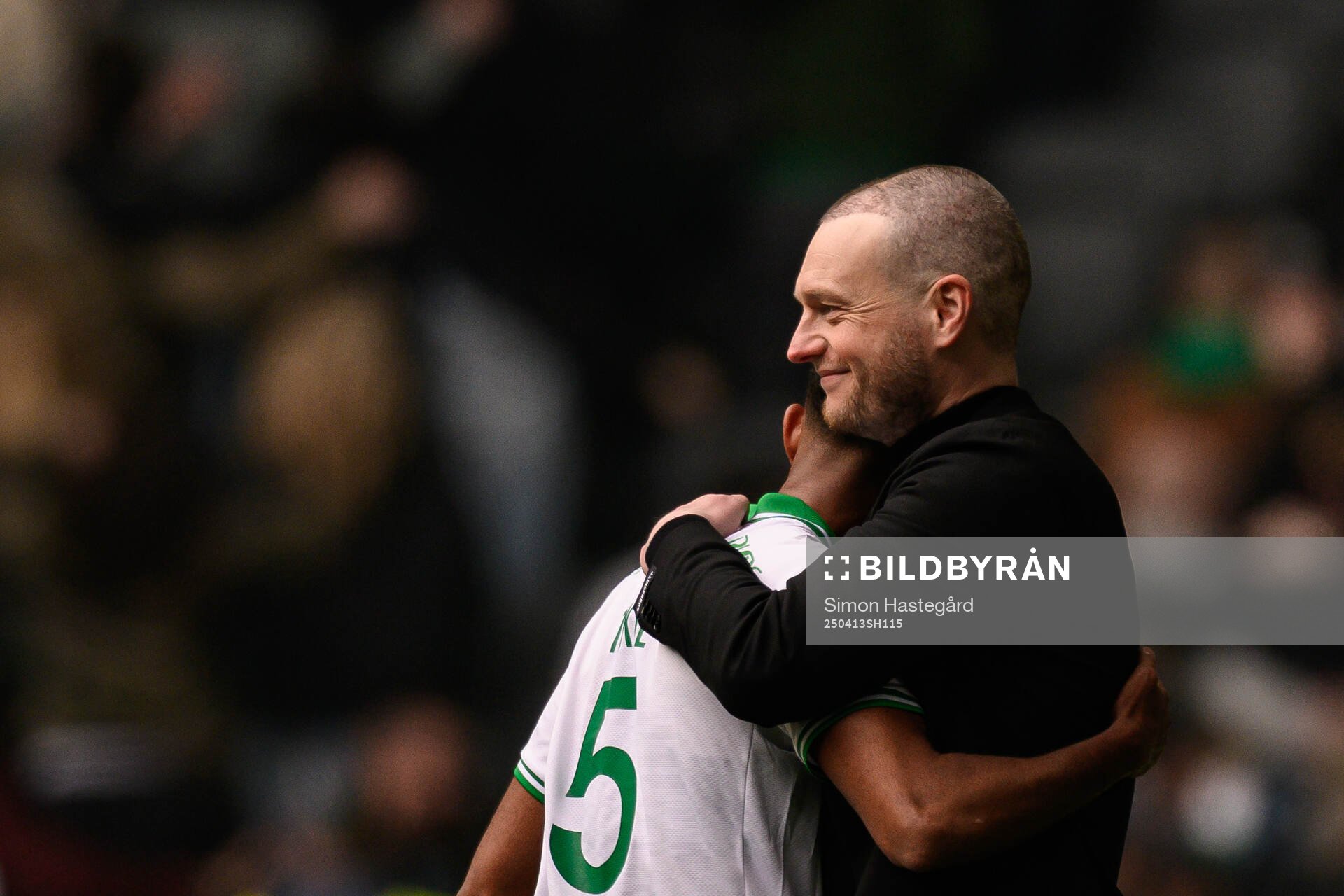 Hammarbys tränare Kim Hellberg och Tesfaldet Tekie