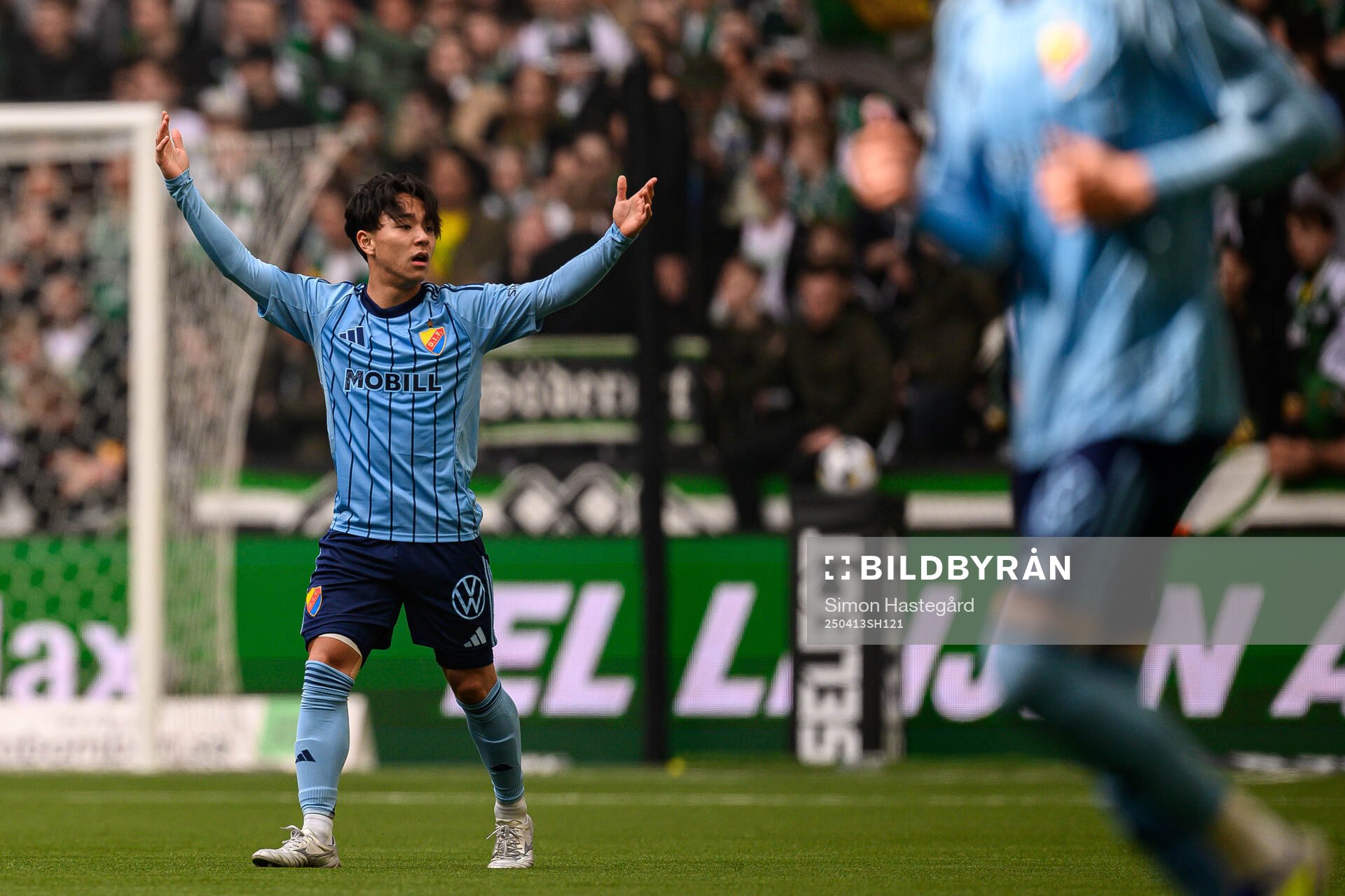 Djurgårdens Keita Kosugi reagerar