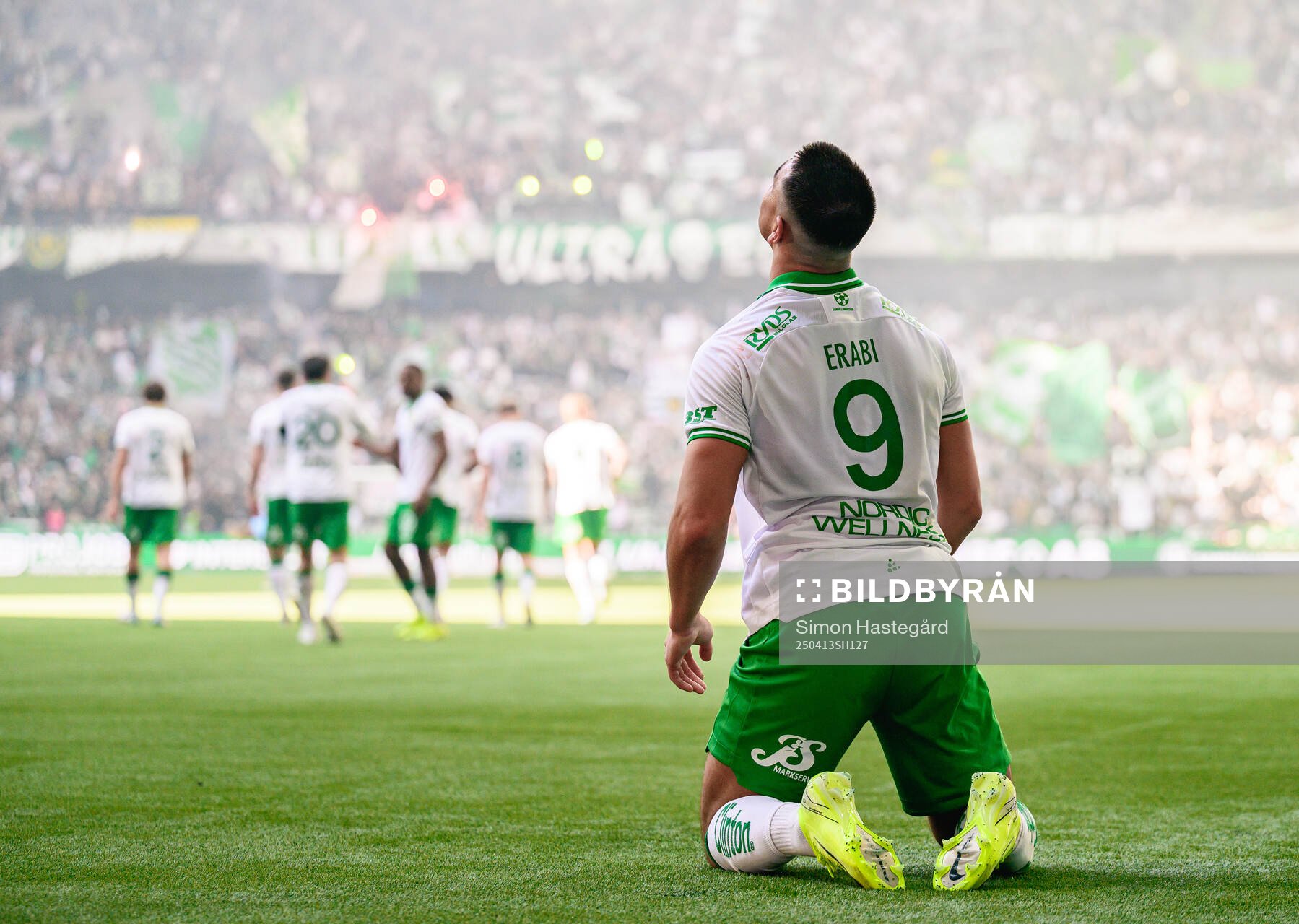 Hammarbys Jusef Erabi jublar