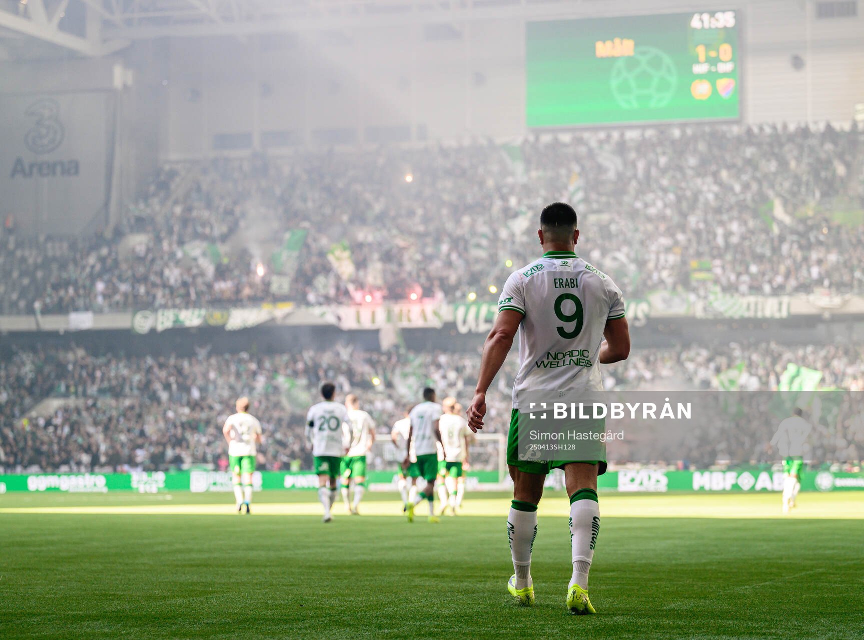 Hammarbys Jusef Erabi jublar