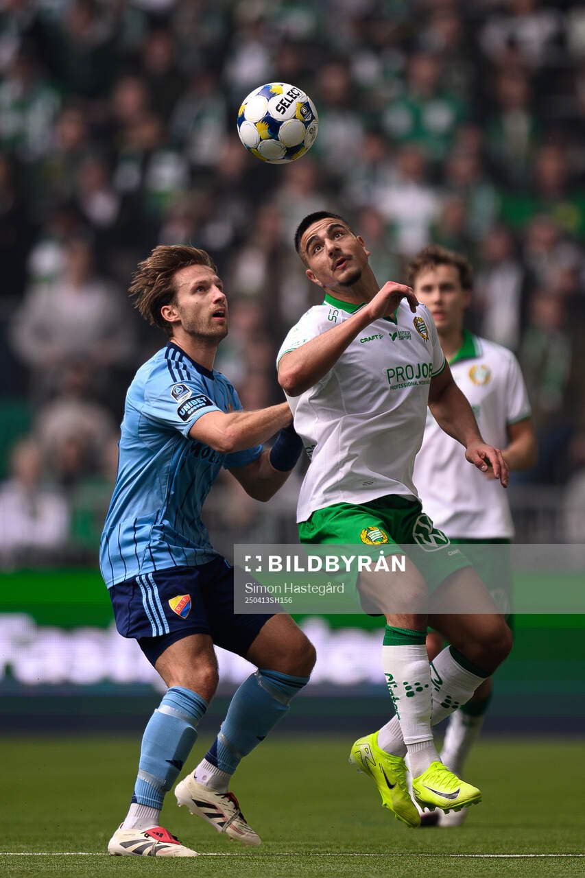Djurgårdens Daniel Stensson och Hammarbys Jusef Erabi