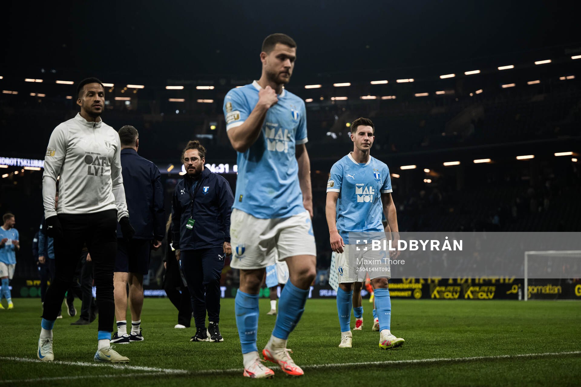 Malmö FFs Lasse Berg Johnsen deppar