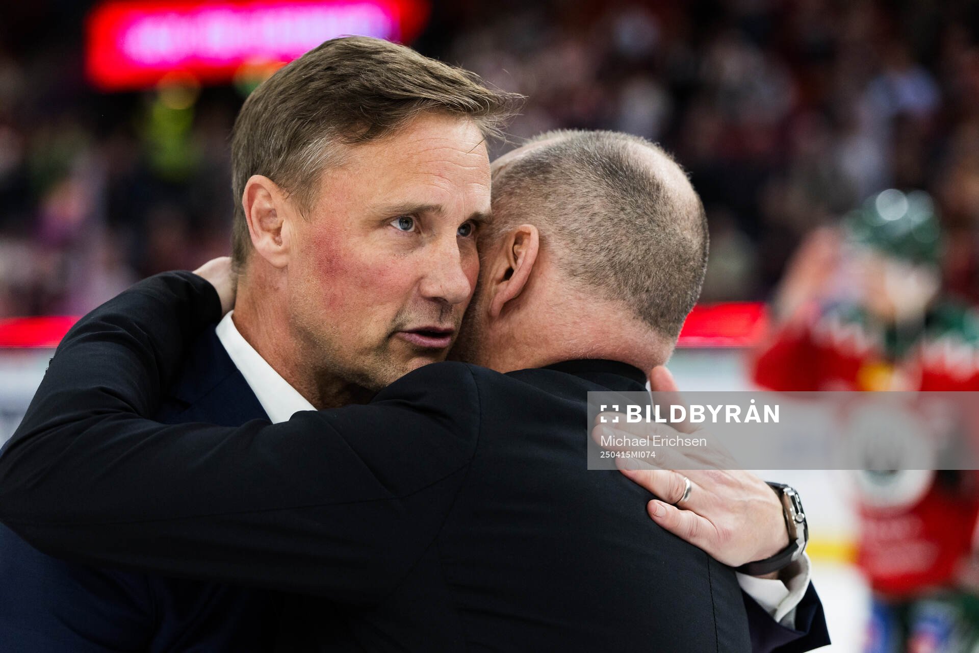 Frölundas tränare Roger Rönnberg och Luleås tränare