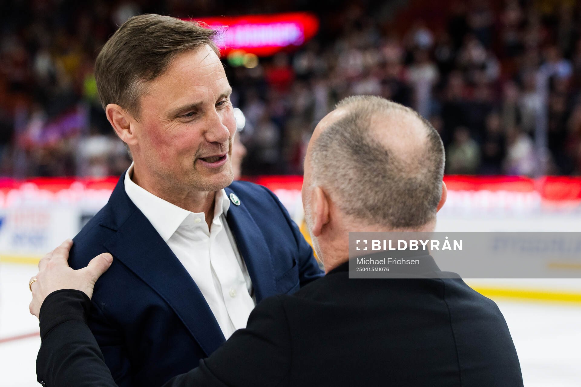 Frölundas tränare Roger Rönnberg och Luleås tränare
