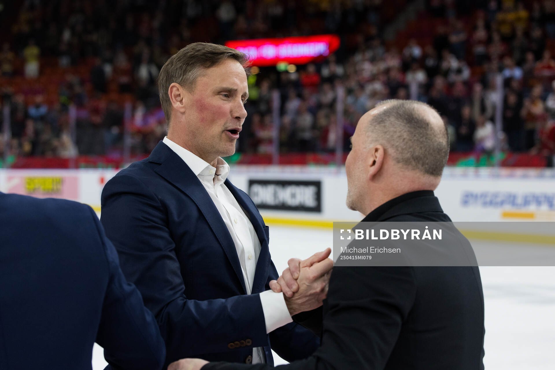 Frölundas tränare Roger Rönnberg och Luleås tränare