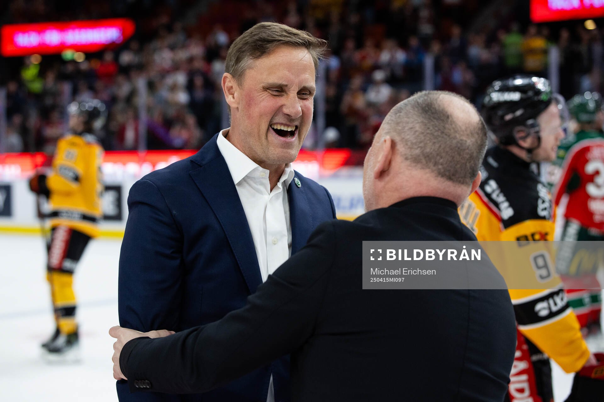 Frölundas tränare Roger Rönnberg och Luleås tränare