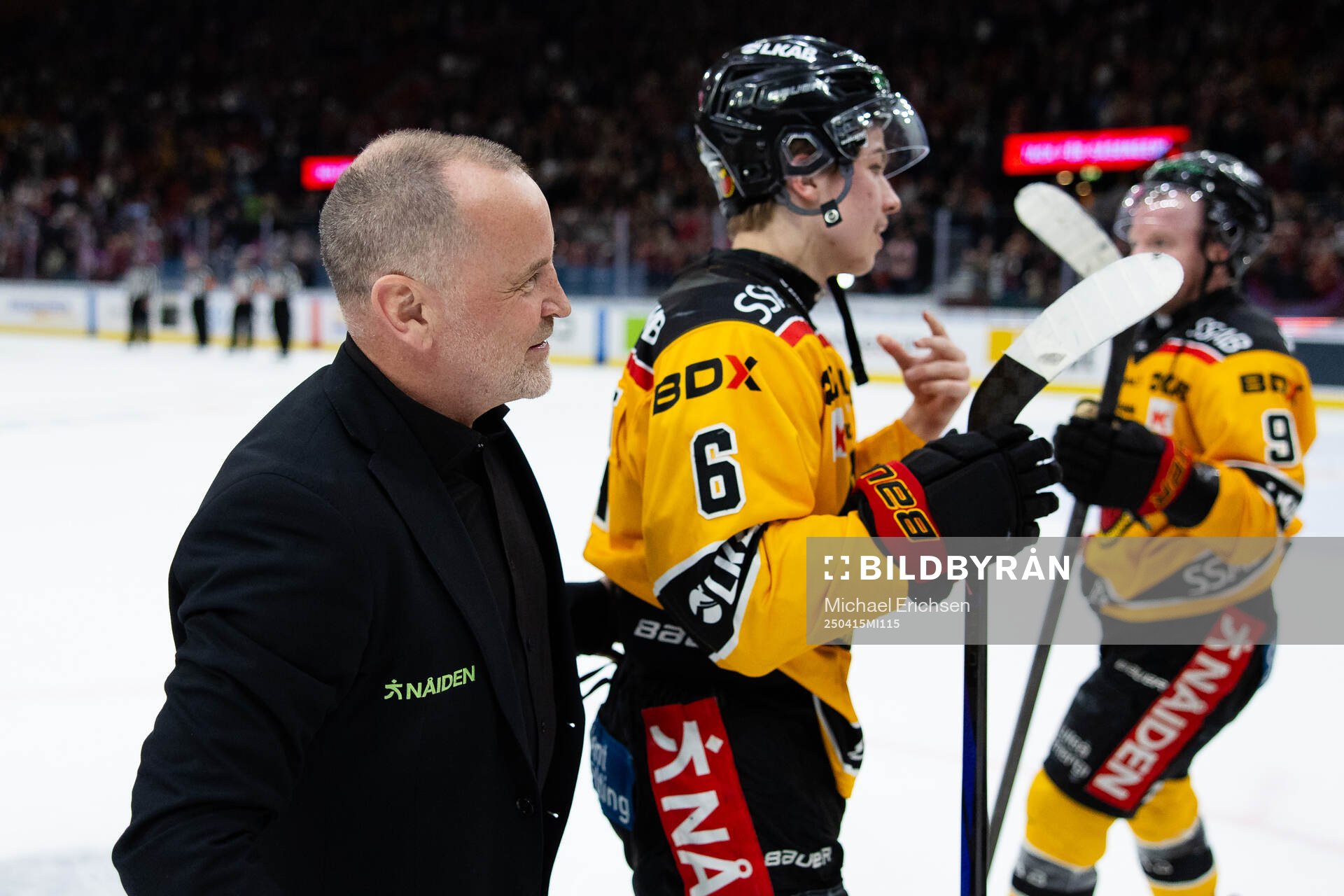 Luleås tränare Thomas Berglund och Isac Hedqvist
