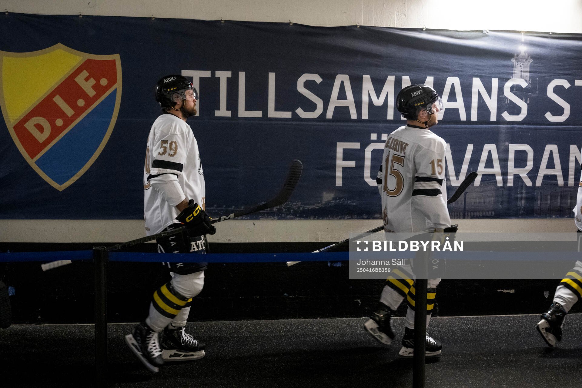 AIKs Alfred Barklund, Macoy Erkamps och Jordan Bellerive