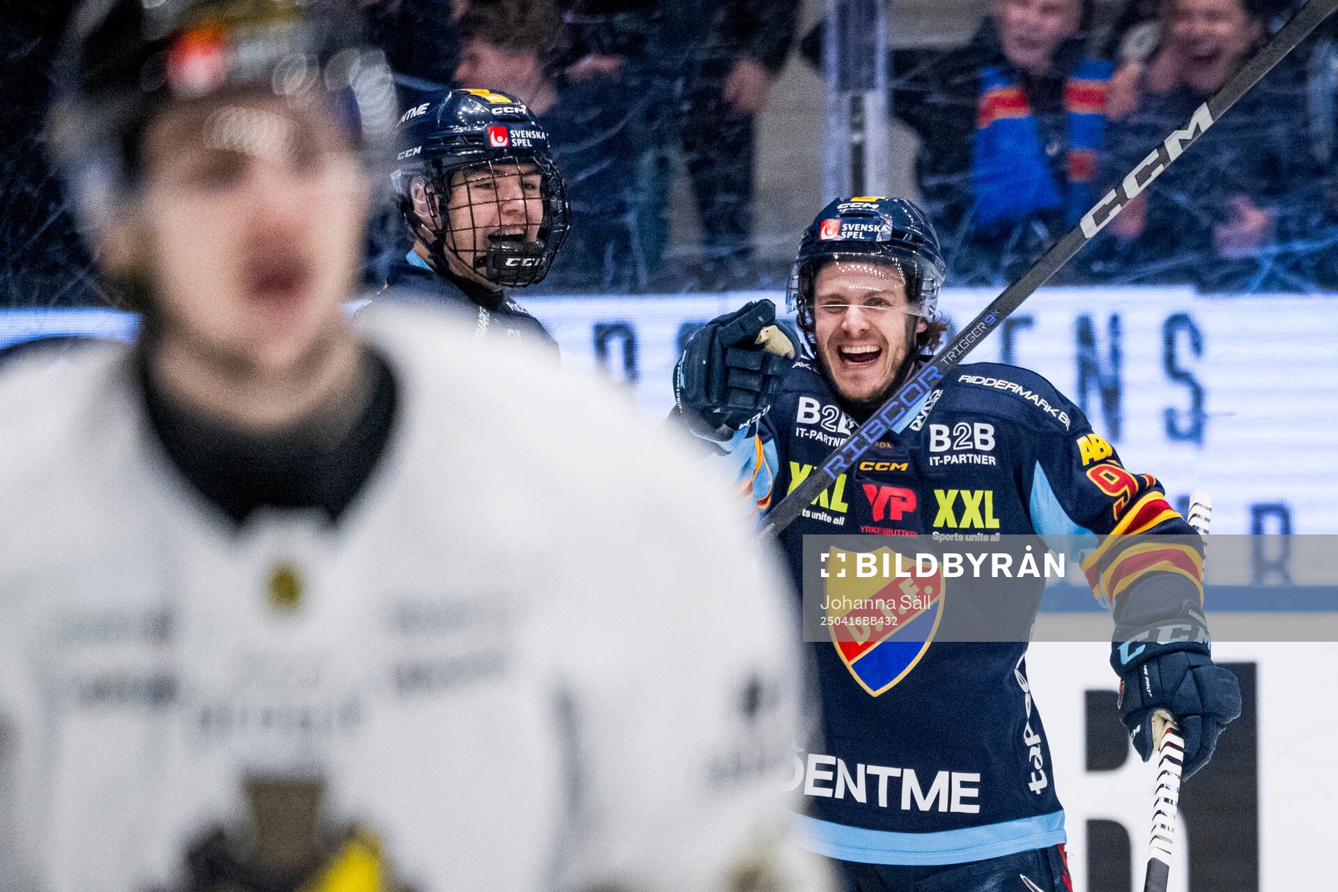 Djurgårdens Tyler Kelleher jublar