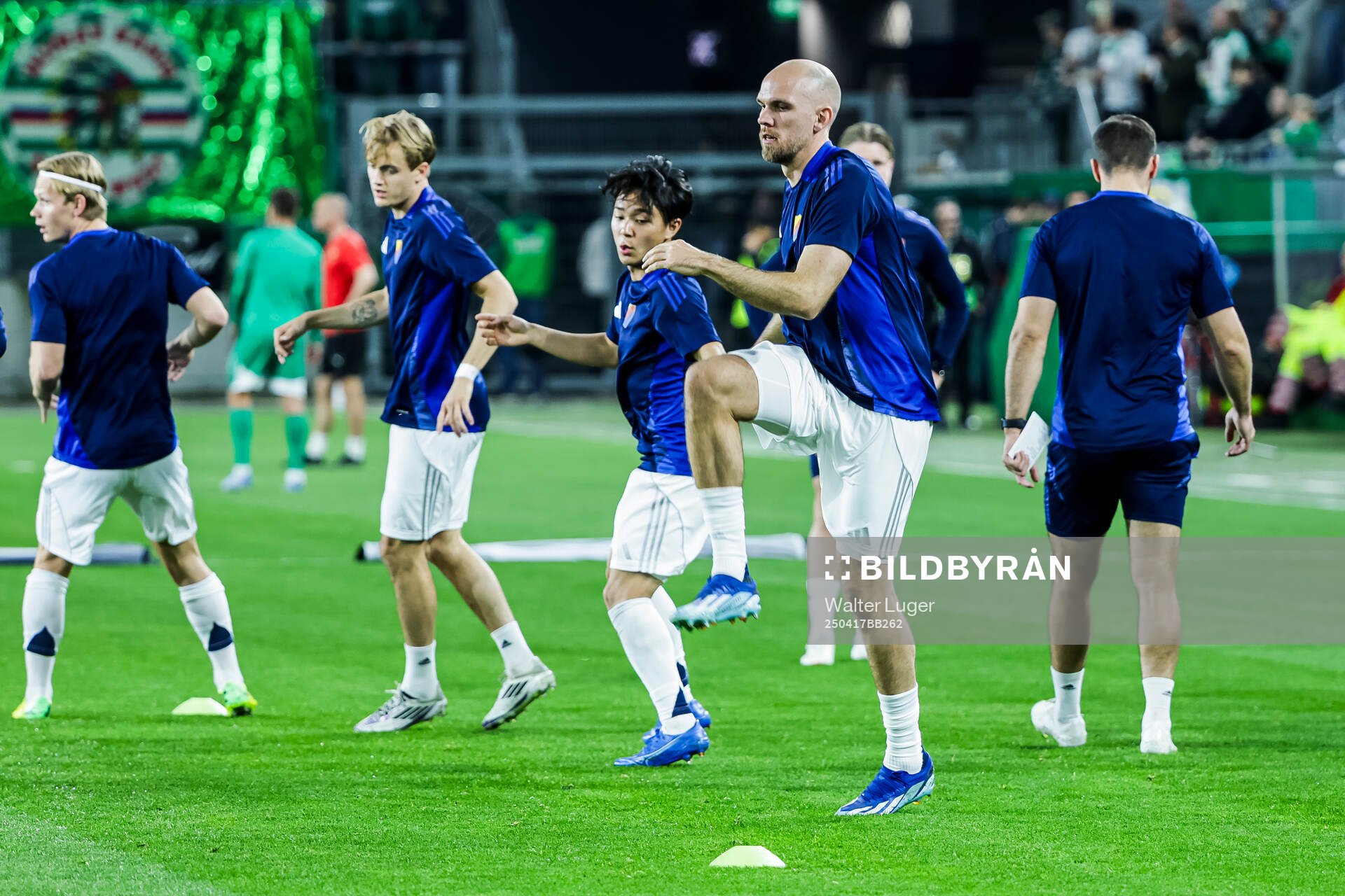 Marcus Danielson of Djurgården ahead of the UEFA Conference League quarterfinal between Rapid Wien and Djurgården on April 17, 2025 in Wien.