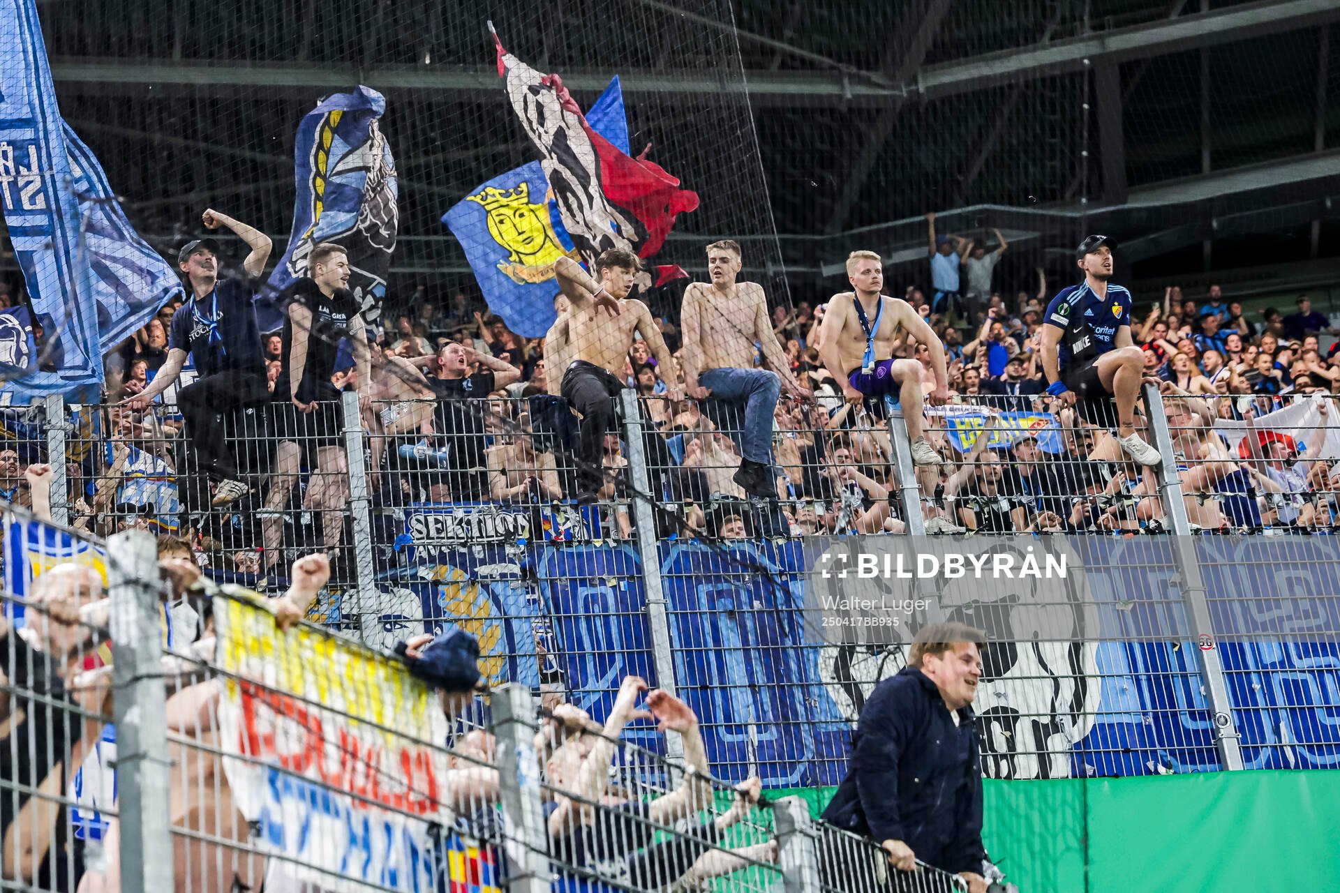 Fans of Djurgården celebrate