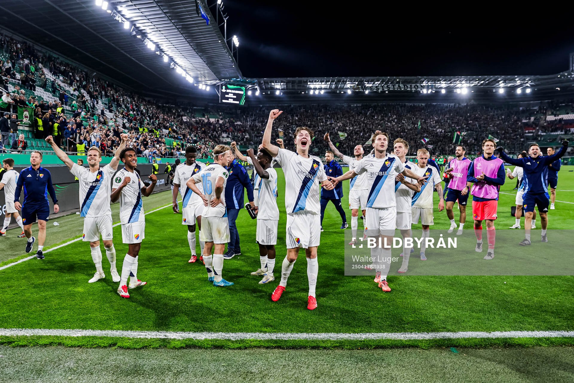 Players of Djurgården celebrate