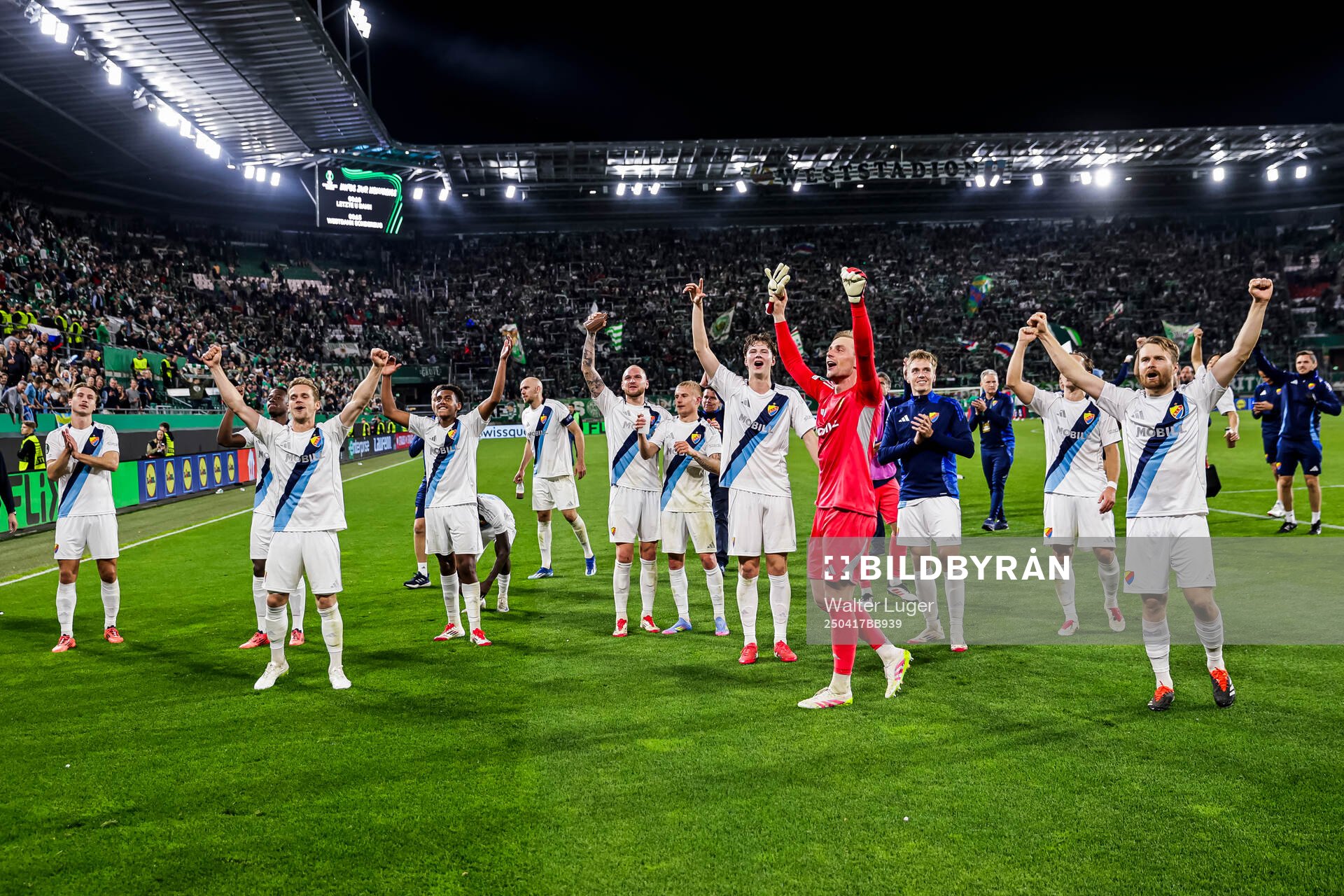 Players of Djurgården celebrate