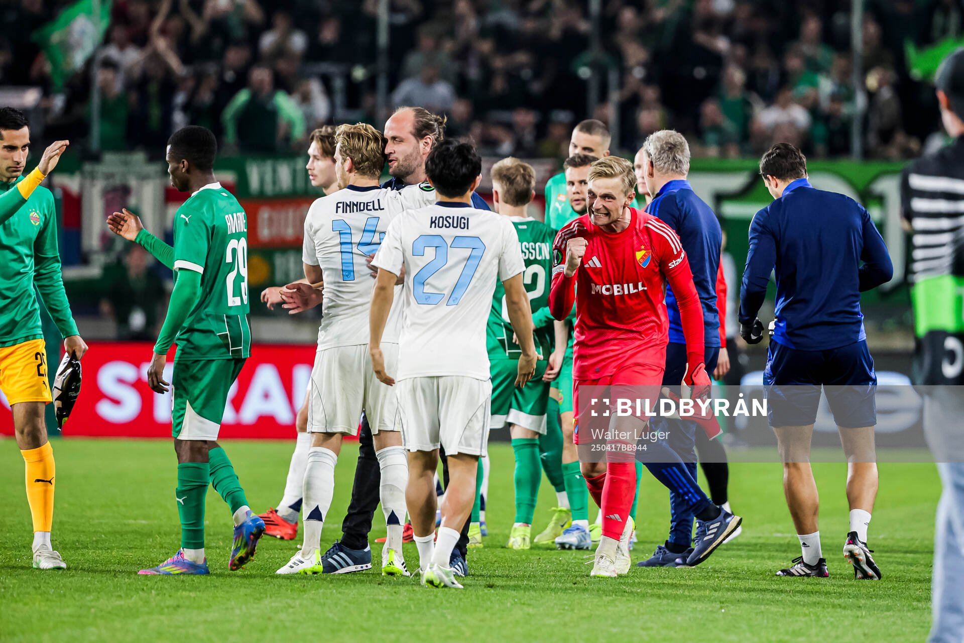 Players of Djurgården celebrate