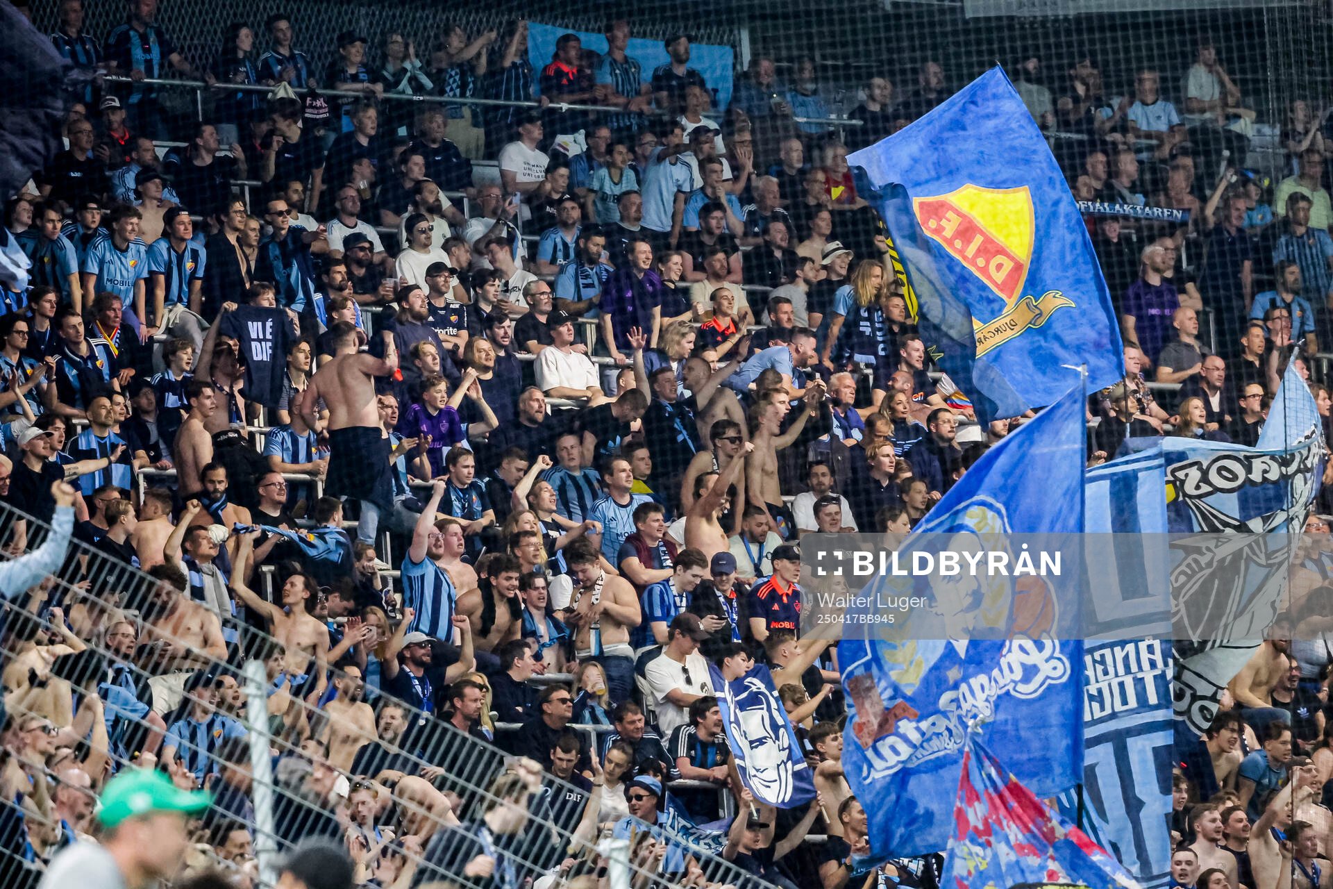 Fans of Djurgården celebrate