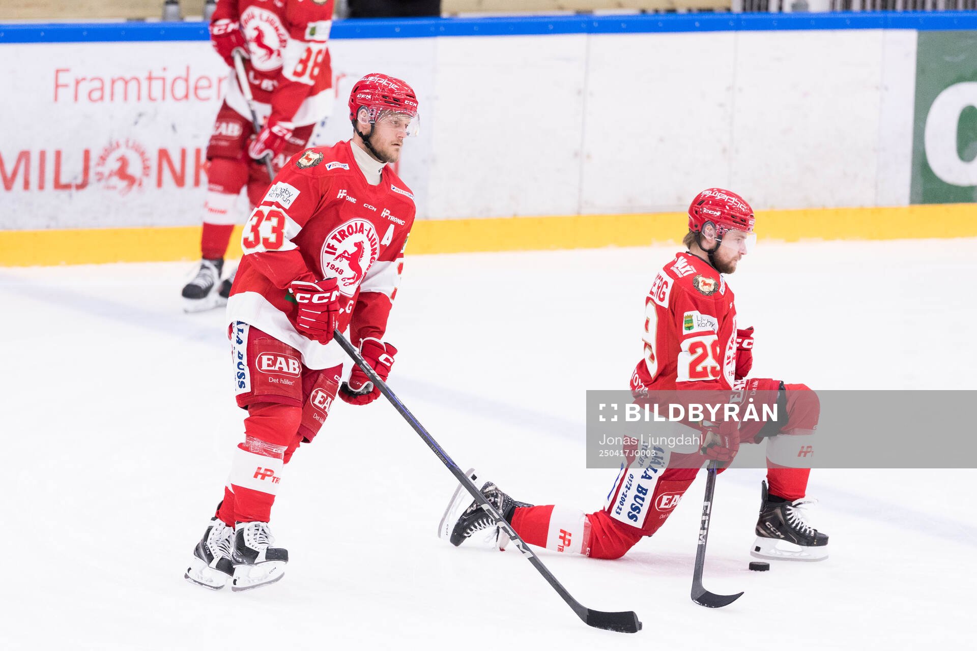 Troja/Ljungbys Daniel Karlsson Thörnros och Jörgen