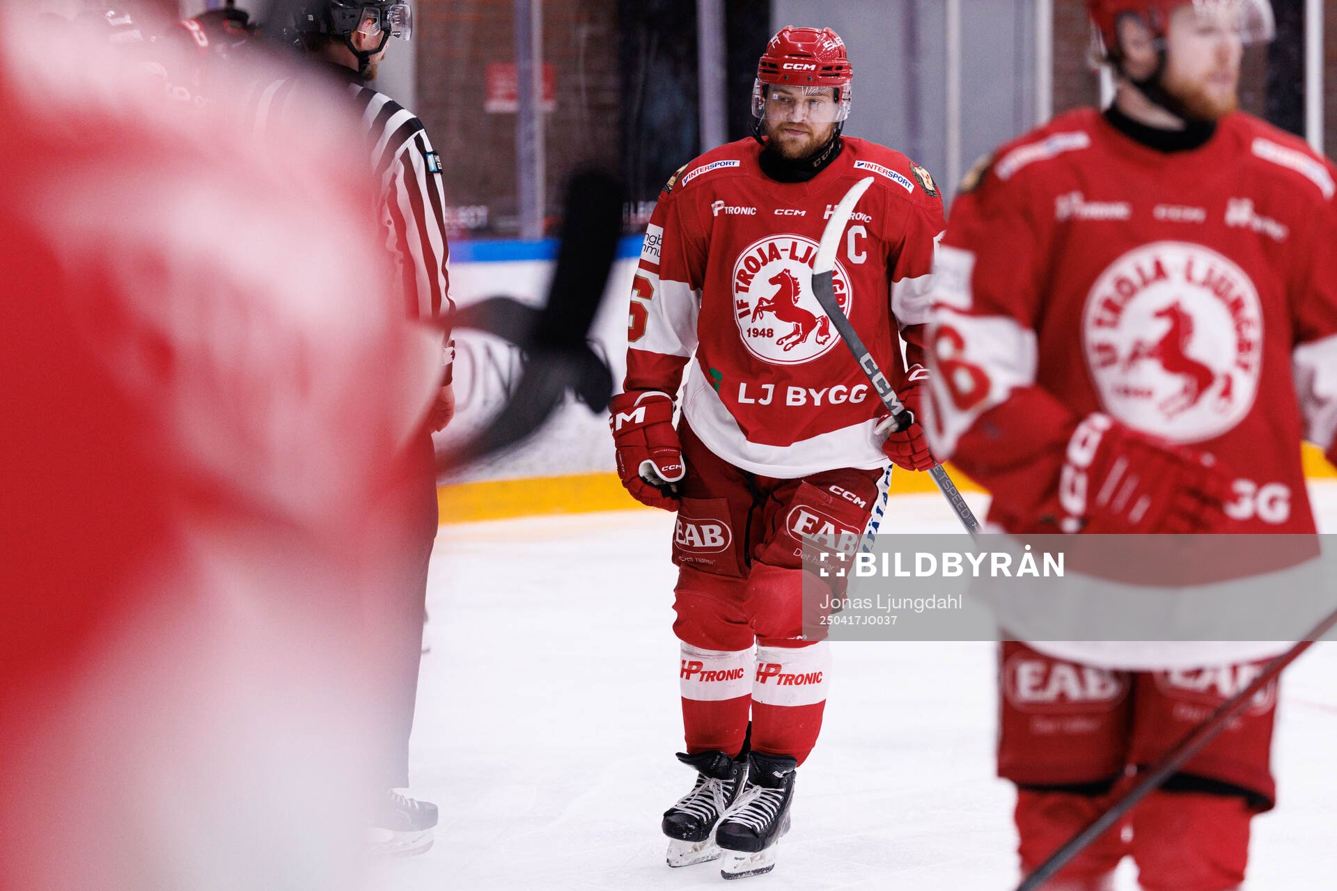 Troja/Ljungbys Dennis Fröland deppar