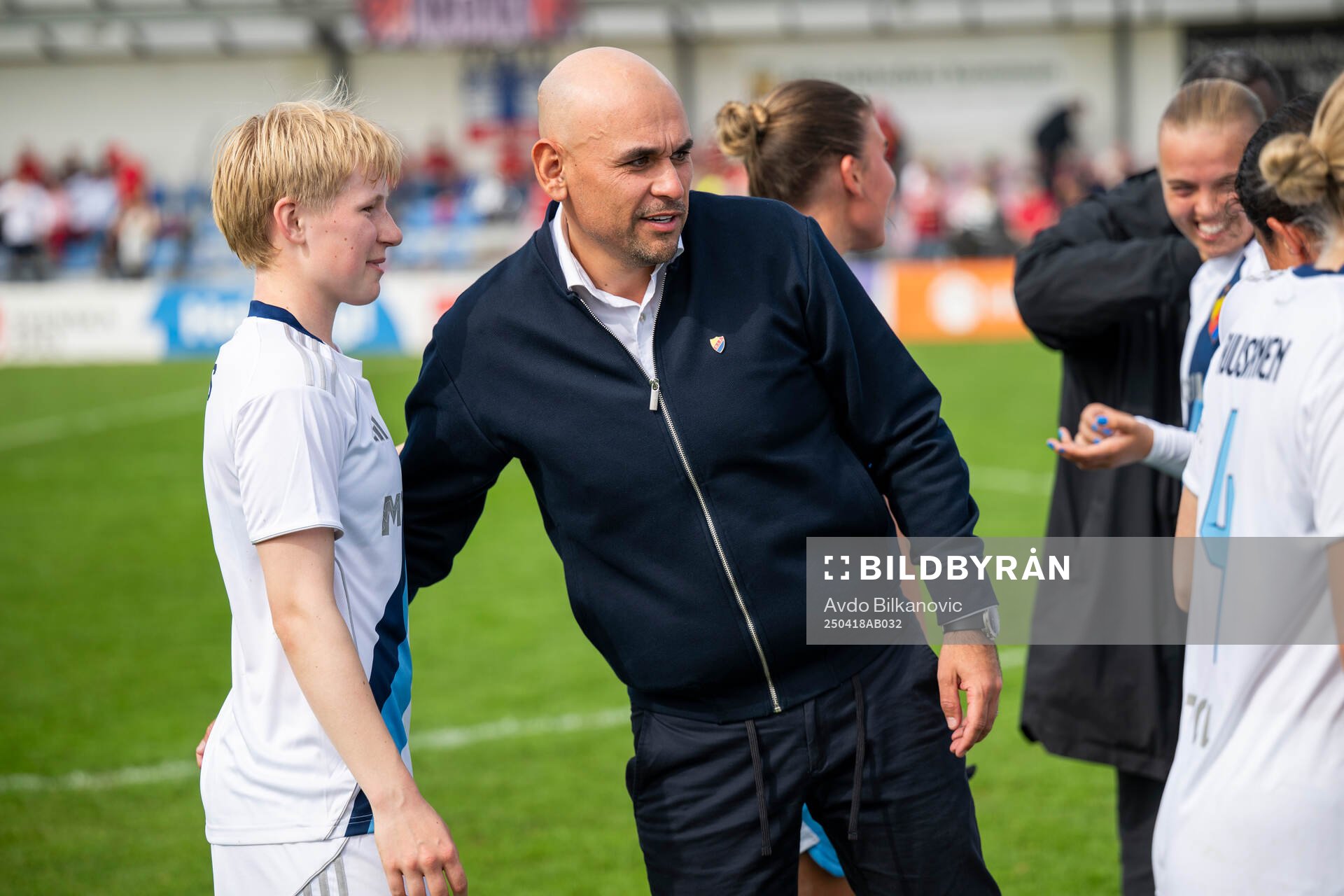 Djurgårdens tränare Marcelo Fernandez och Olivia Ulenius