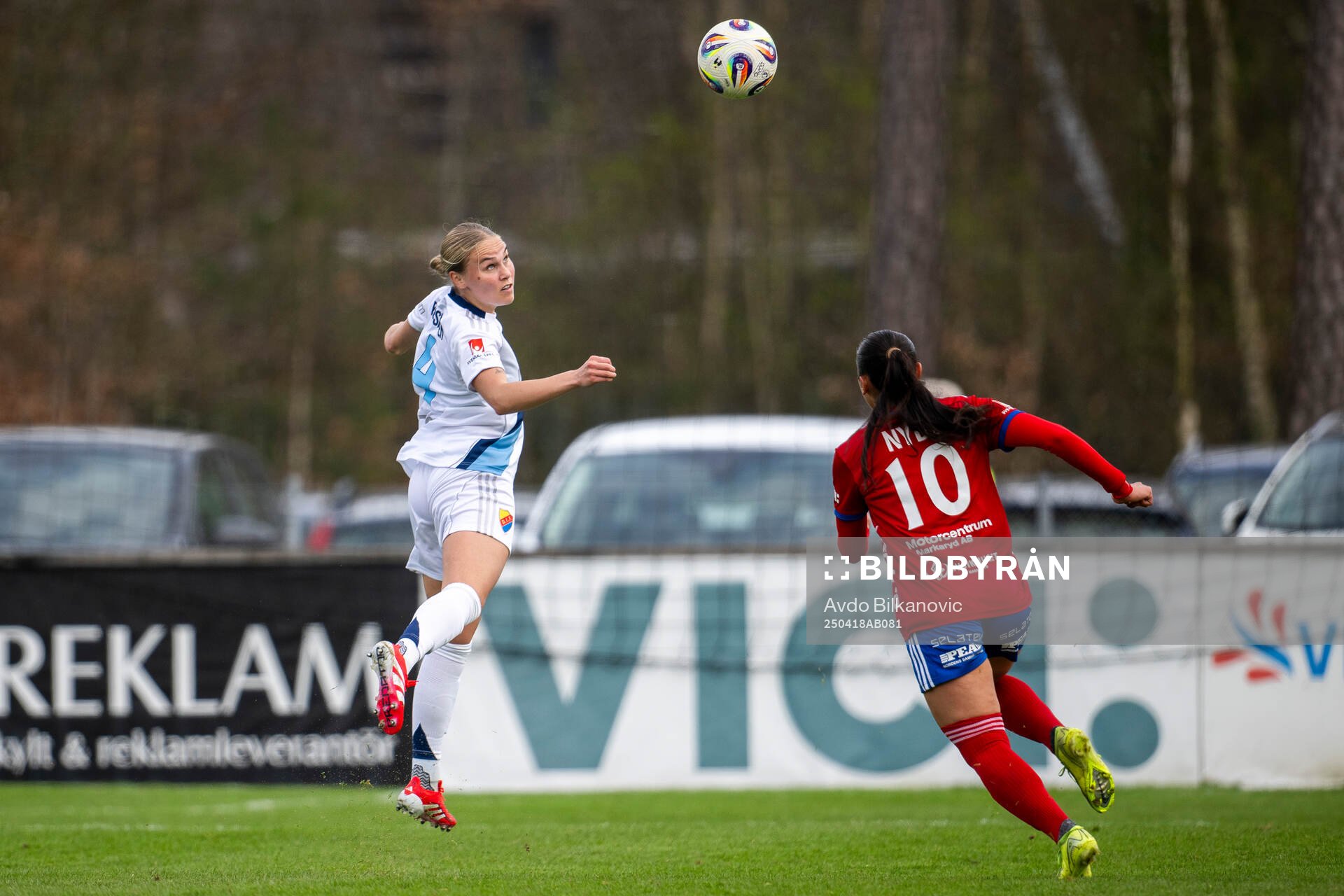 Djurgårdens Nanne Ruuskanen under fotbollsmatchen i Damallsvenskan mellan Vittsjö och Djurgården den 18 april 2025 i Vittsjö. 