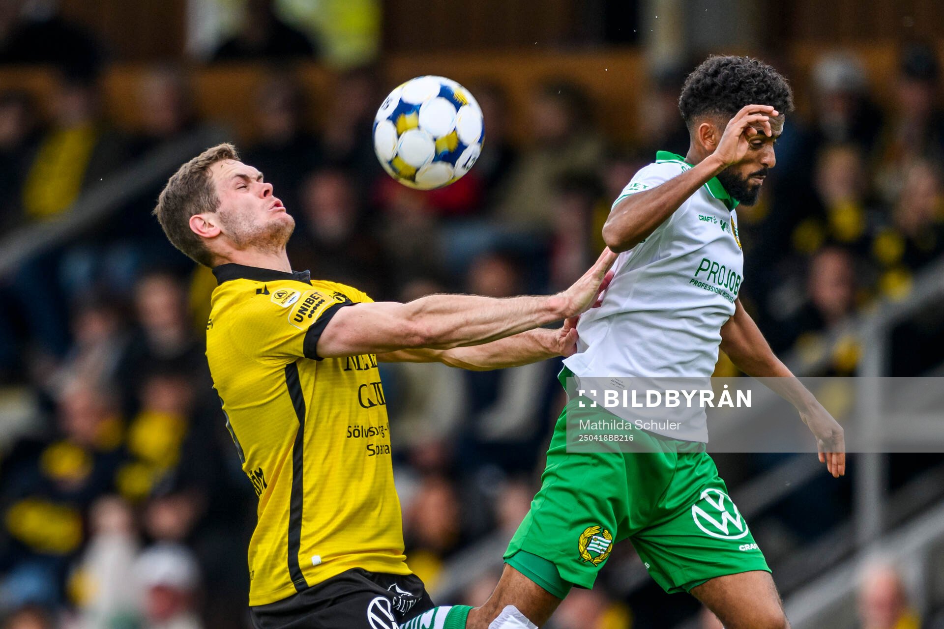 Mjällbys Jacob Bergström och Hammarbys Tesfaldet Tekie
