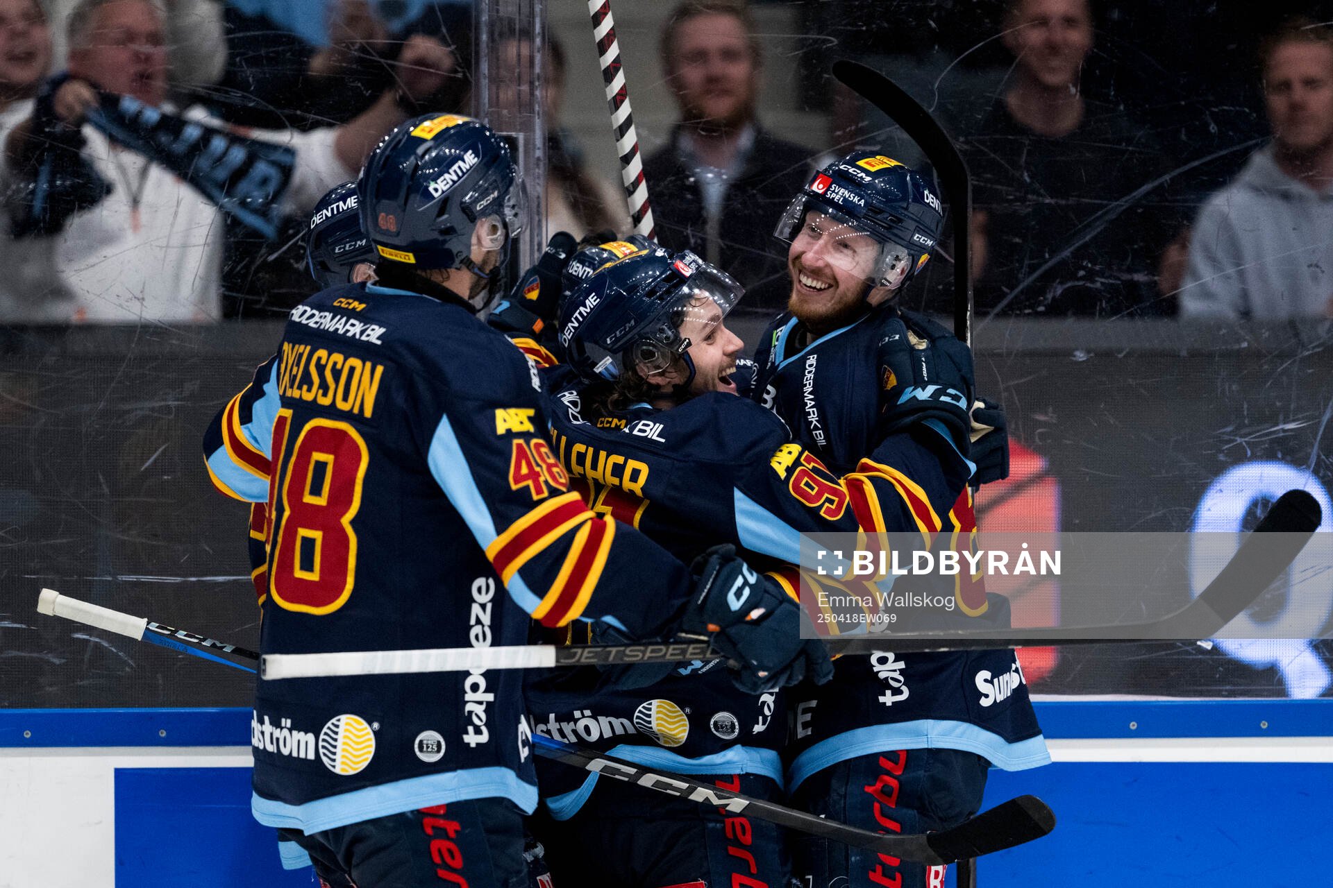 Djurgårdens Linus Klasen, Dick Axelsson, Tyler Kelleher