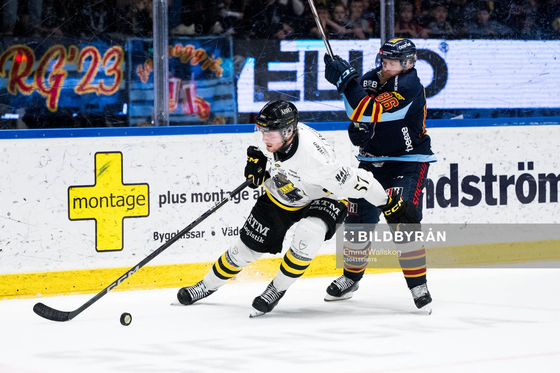 AIKs Alfred Barklund och Djurgårdens Linus Klasen